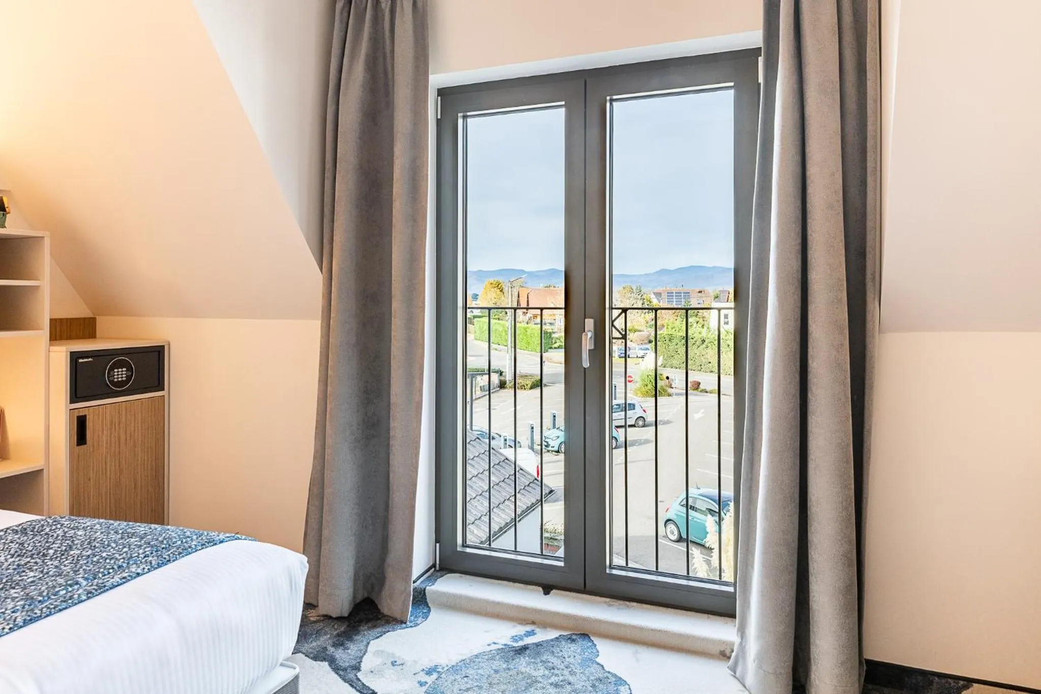 View (from property/room), Bed in Brit Hotel, Spa & Restaurant - Colmar Est