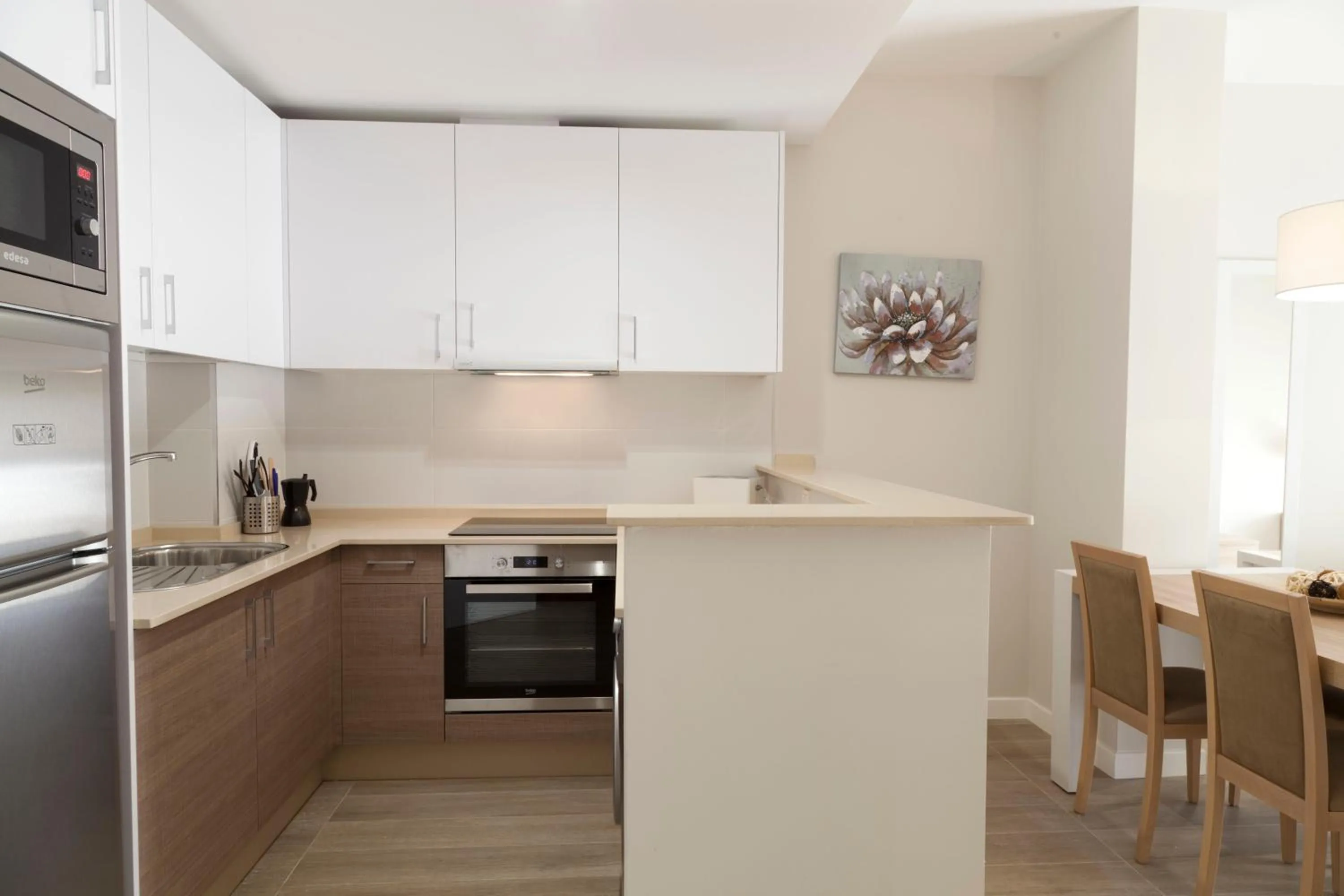 Kitchen or kitchenette in Apartamentos Pinar Malaga Centro