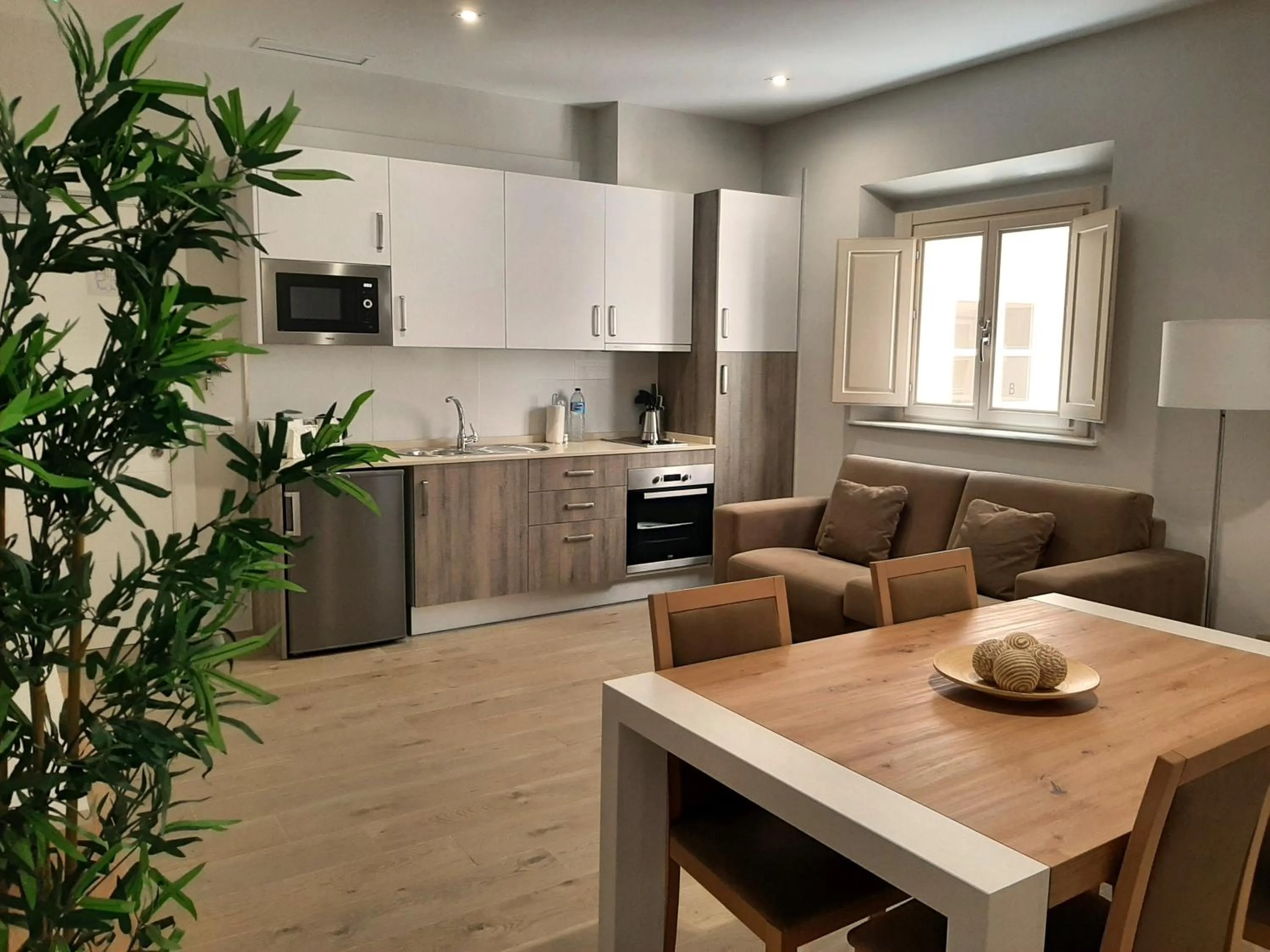 Kitchen or kitchenette in Apartamentos Pinar Malaga Centro