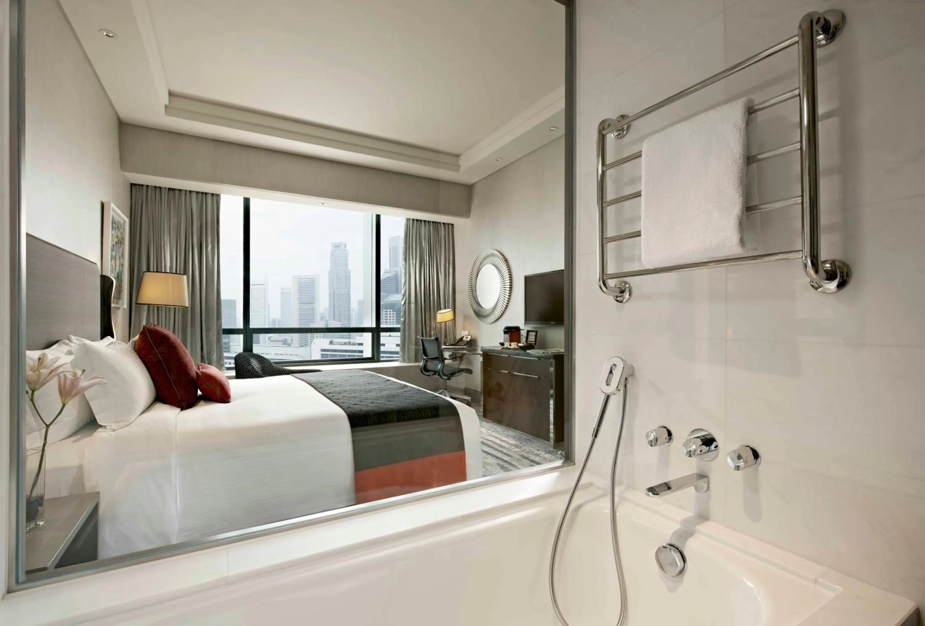 Bedroom, Bed in Carlton City Hotel Singapore