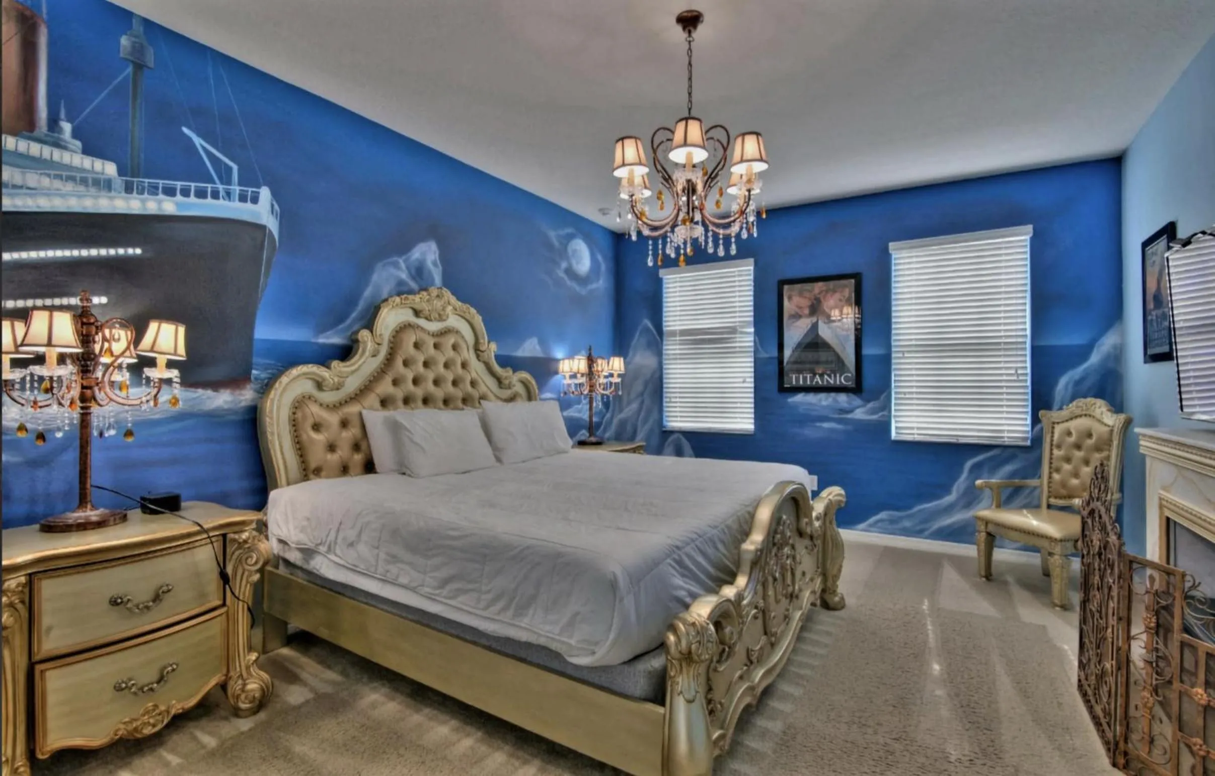 Bed in Dream Bowling Villa 14BR Heated Pool & Theater