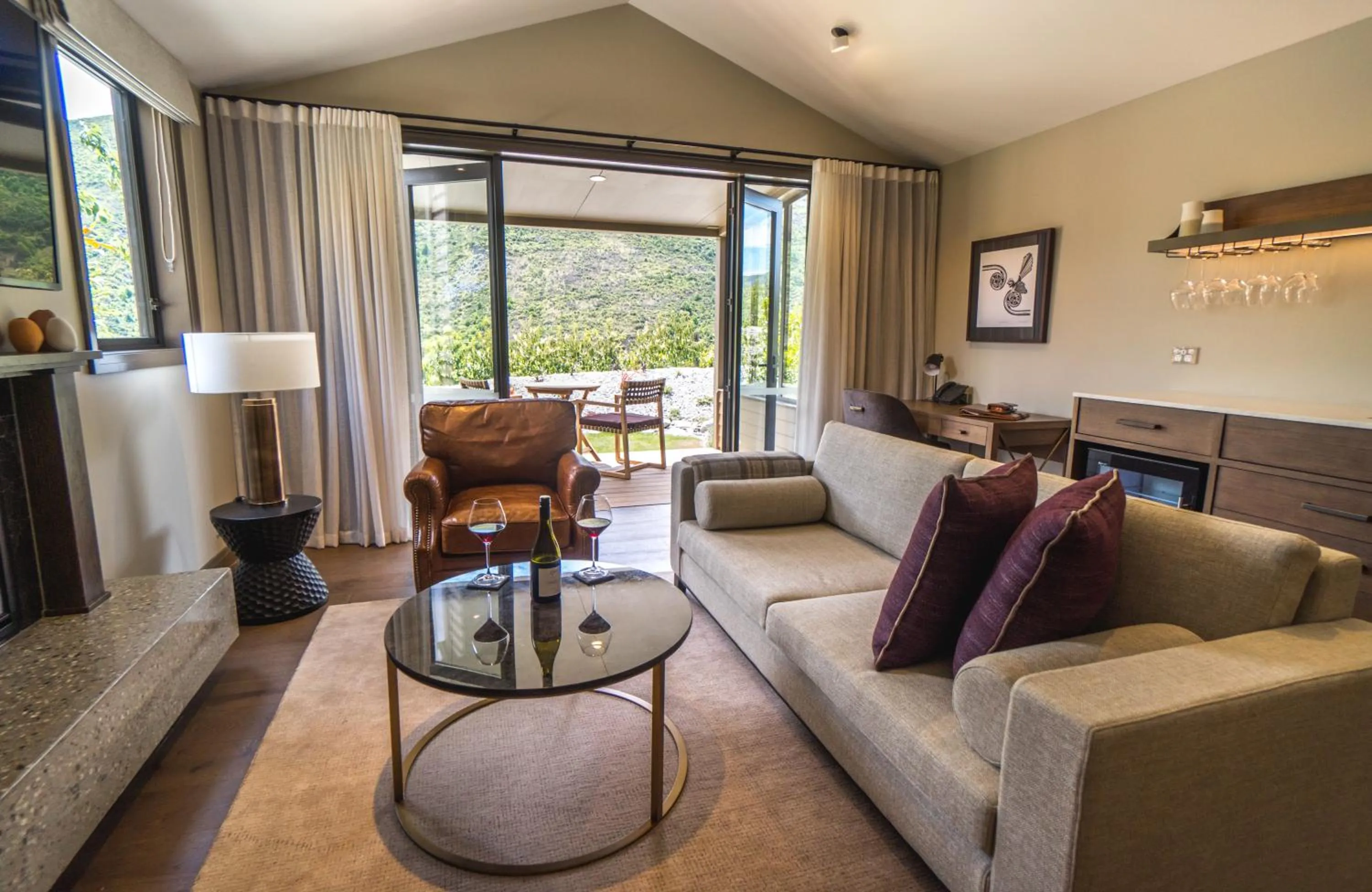 Living room in Gibbston Valley Lodge and Spa