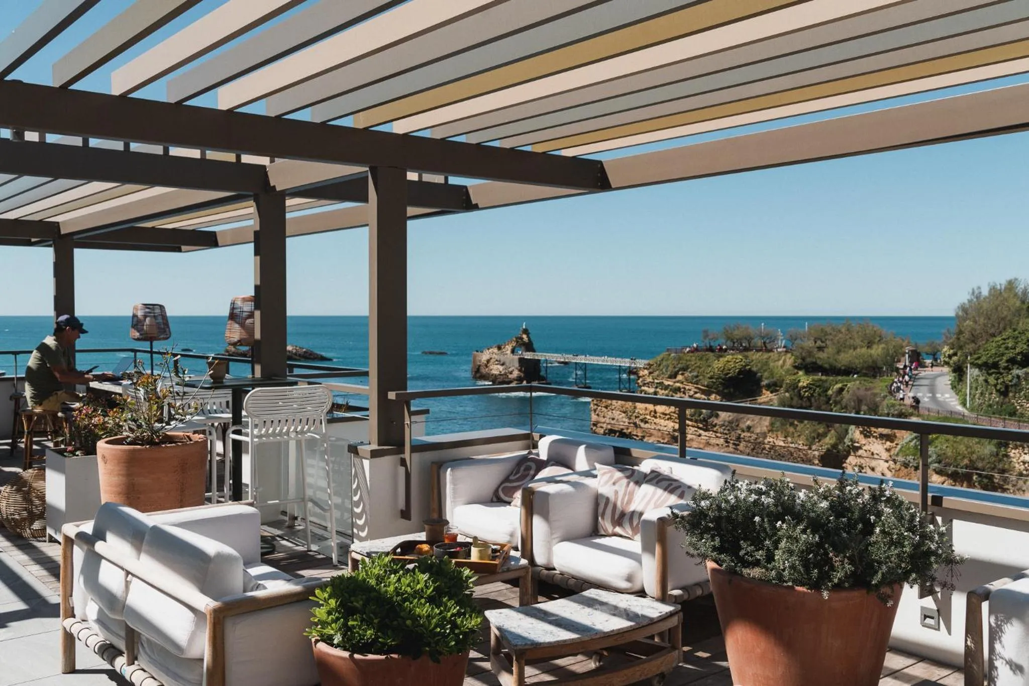 Patio in Hôtel de La Plage
