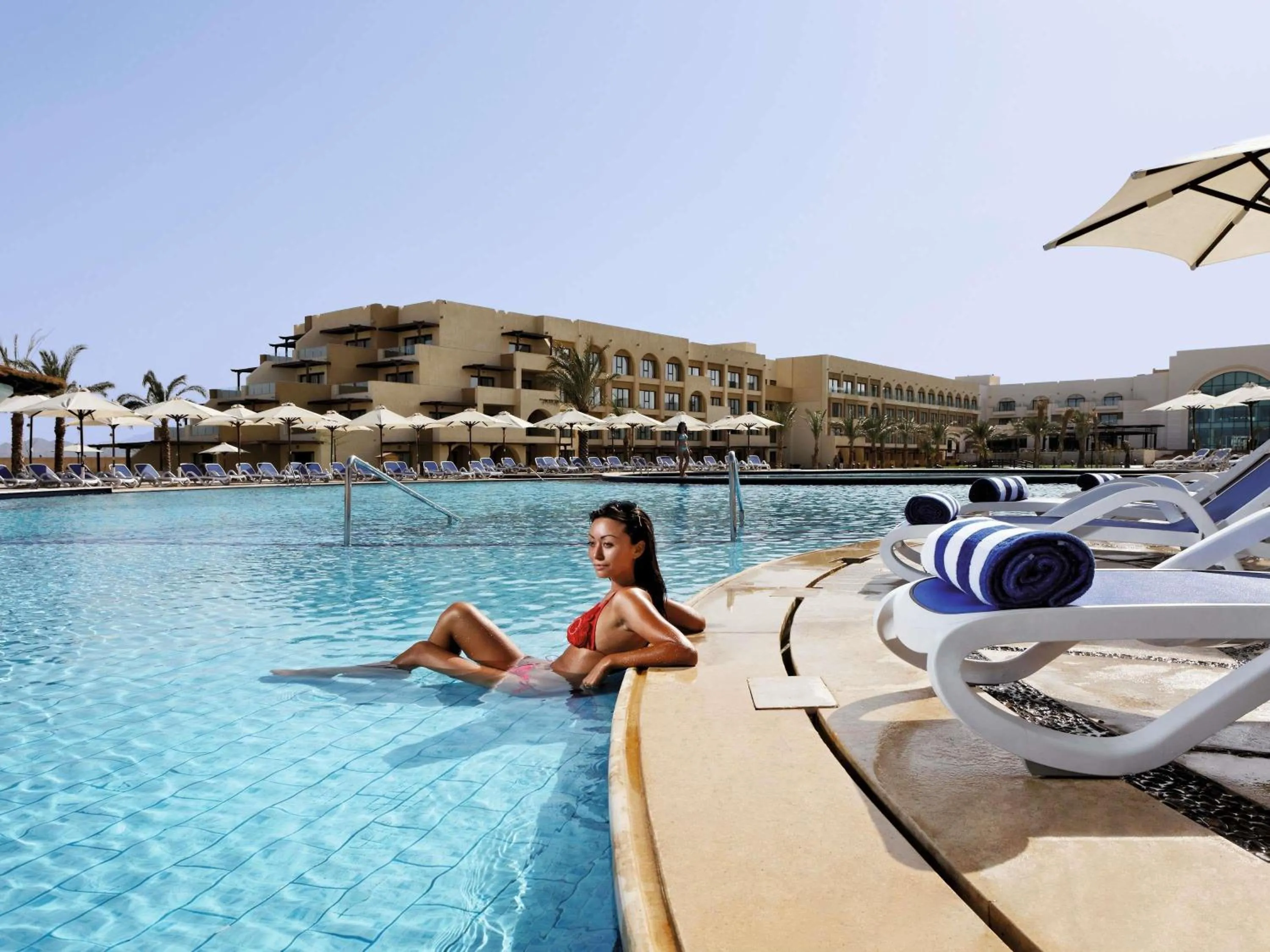 Pool view in Movenpick Waterpark Resort & Spa Soma Bay