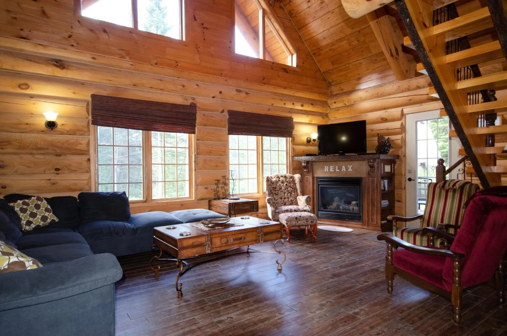Living room in Le Chalet Le Bois Rond Des Ruisseaux