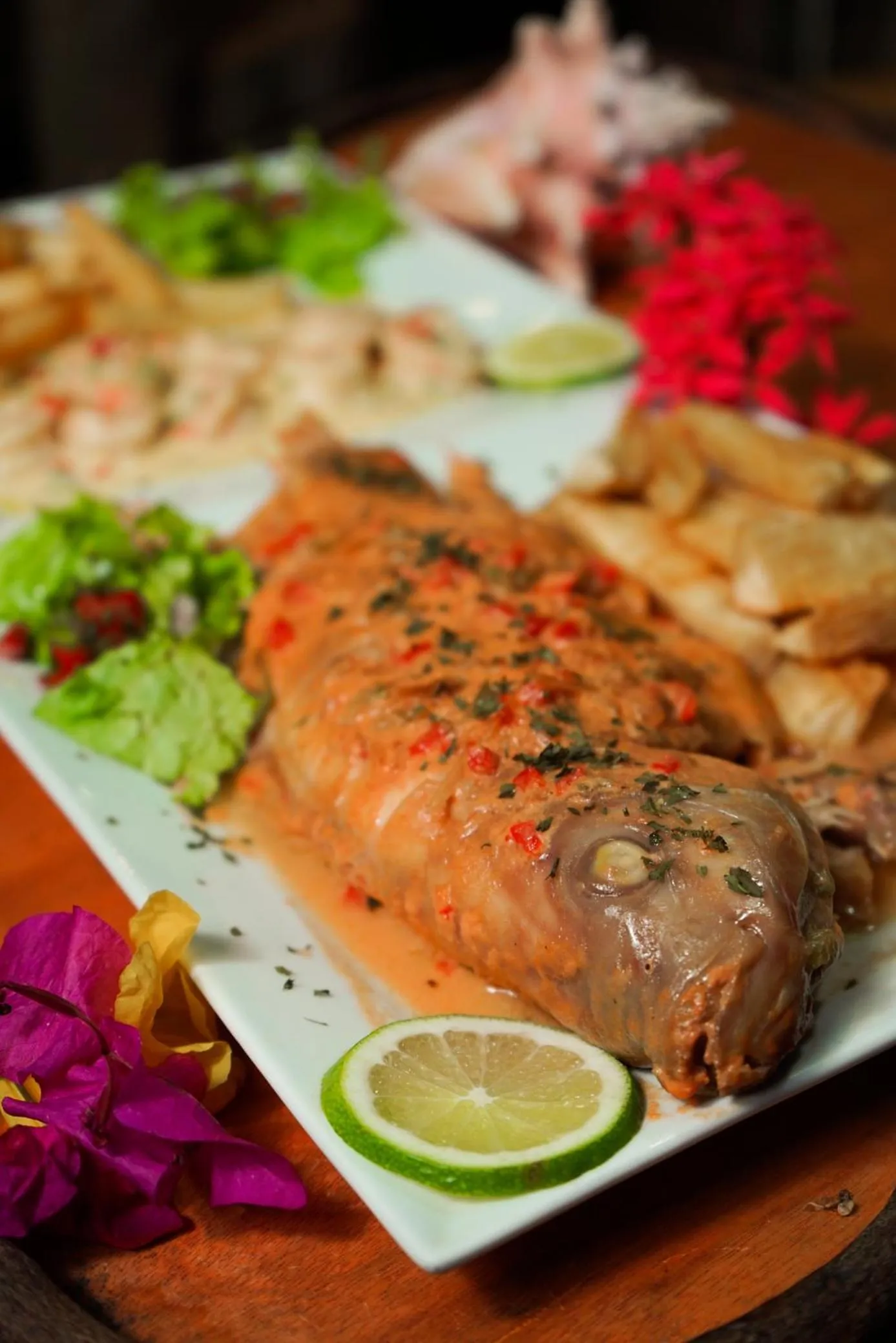 Food in CHALET TROPICAL Hotel & Pool Bar Restaurant