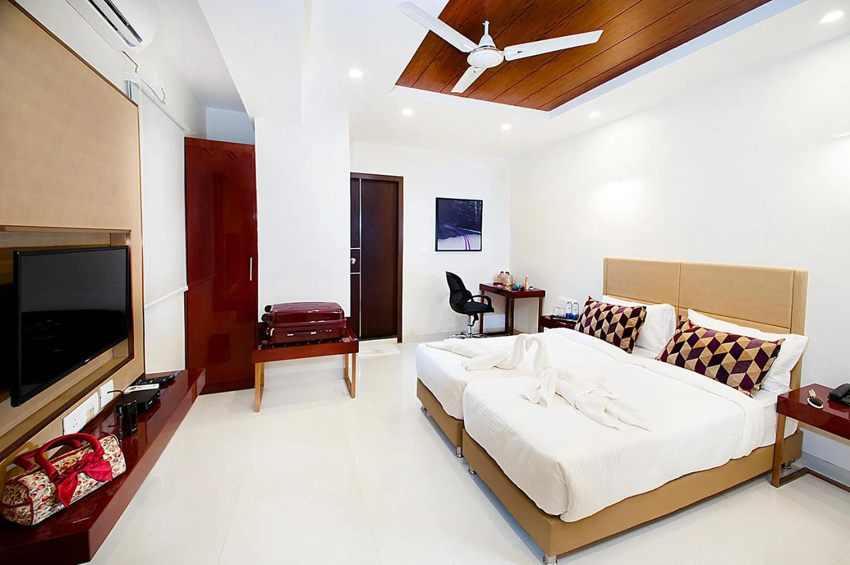 Bed in Raj Residency