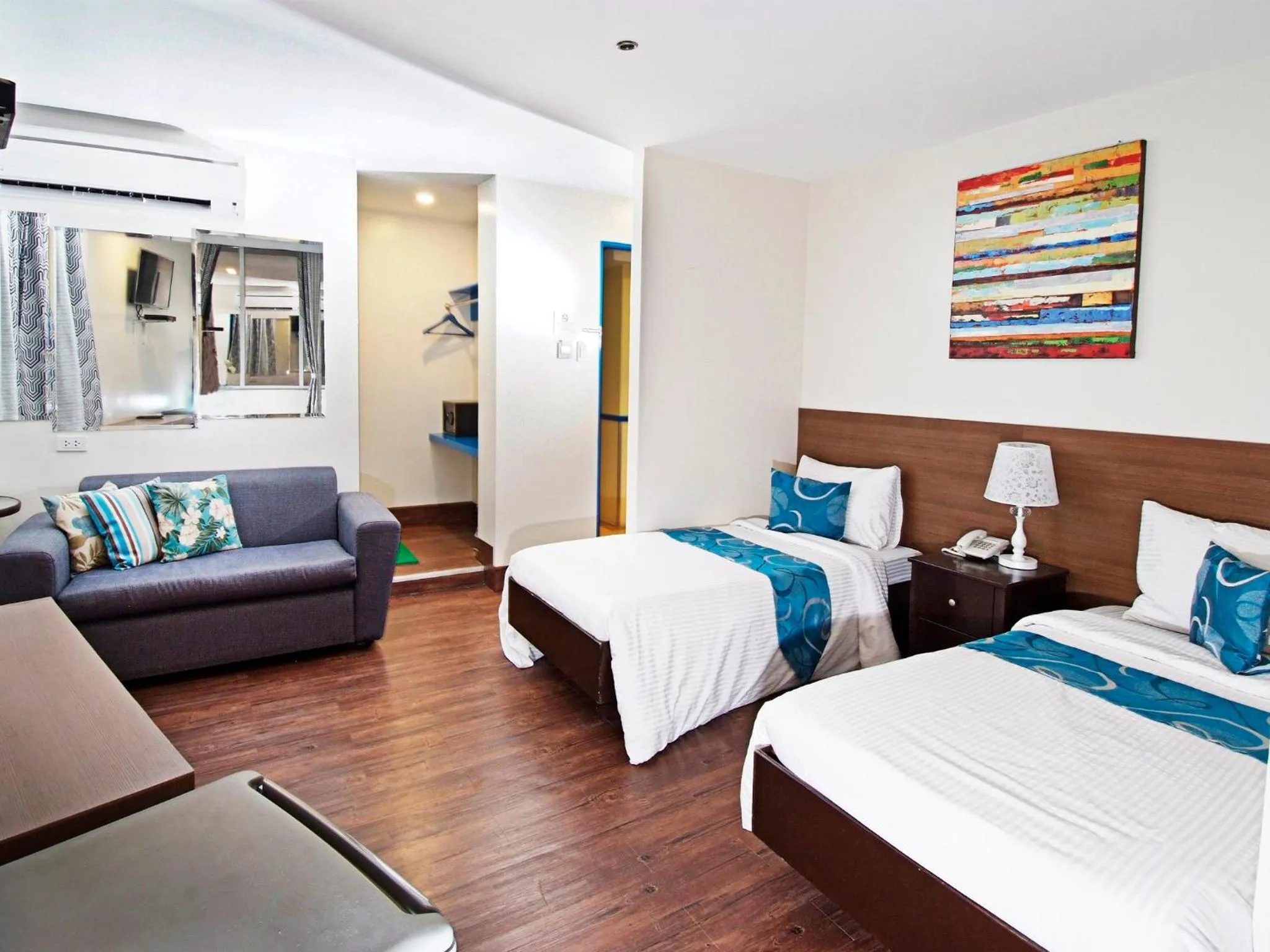 Bed in Skyblue Hotel