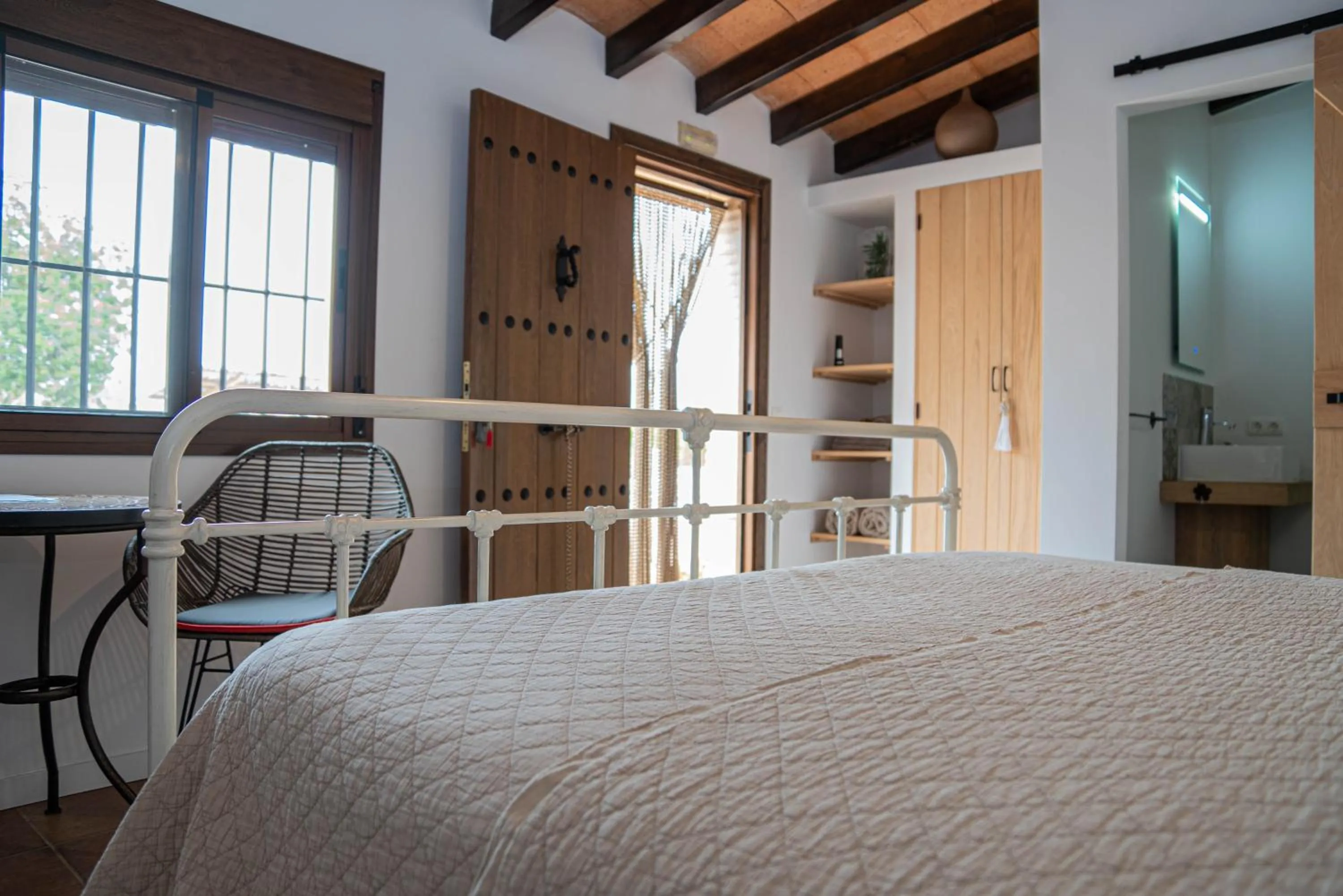 View (from property/room), Bed in Finca Las Hierbas B&B