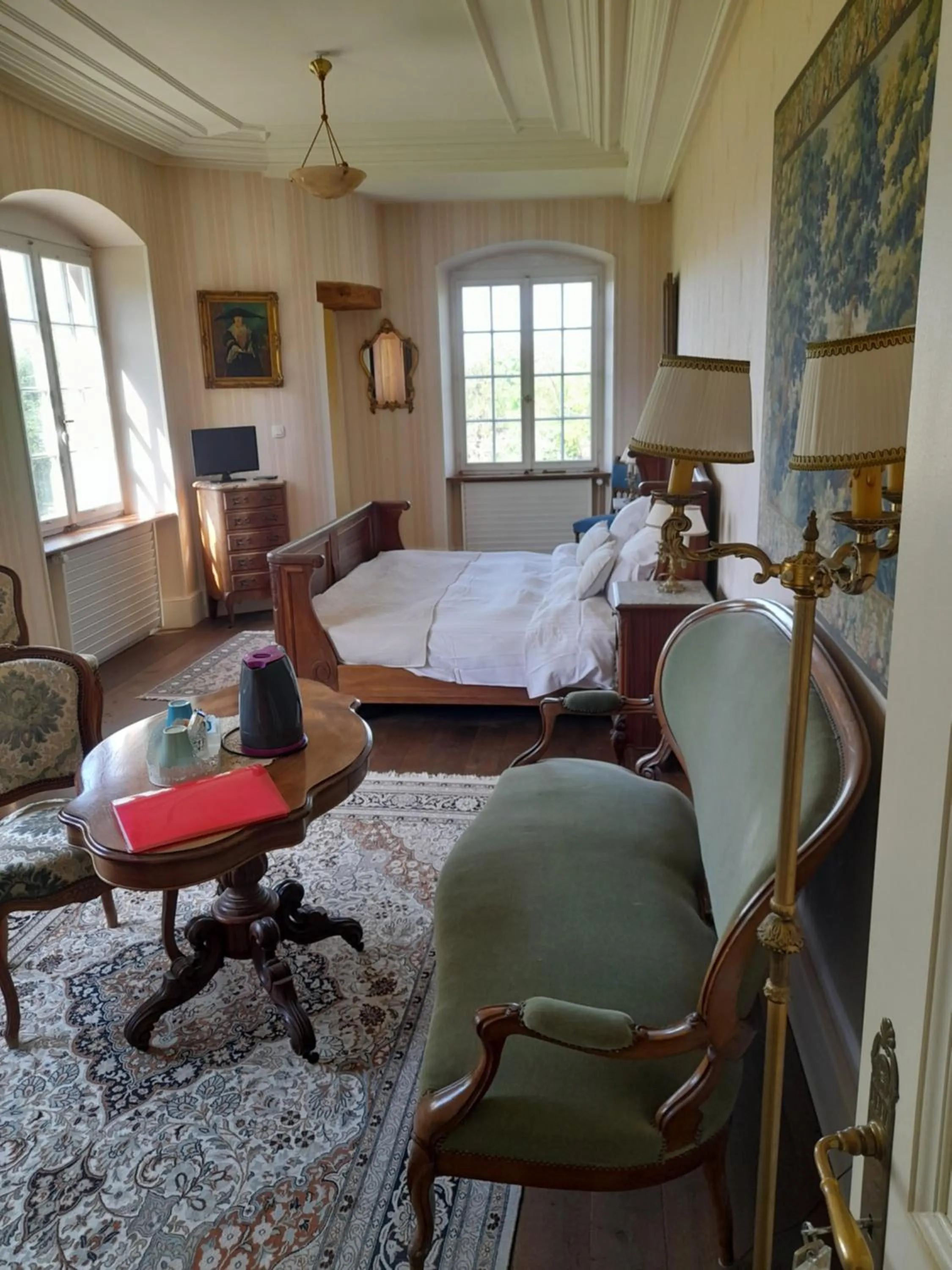 Bedroom, Bed in Château De Werde