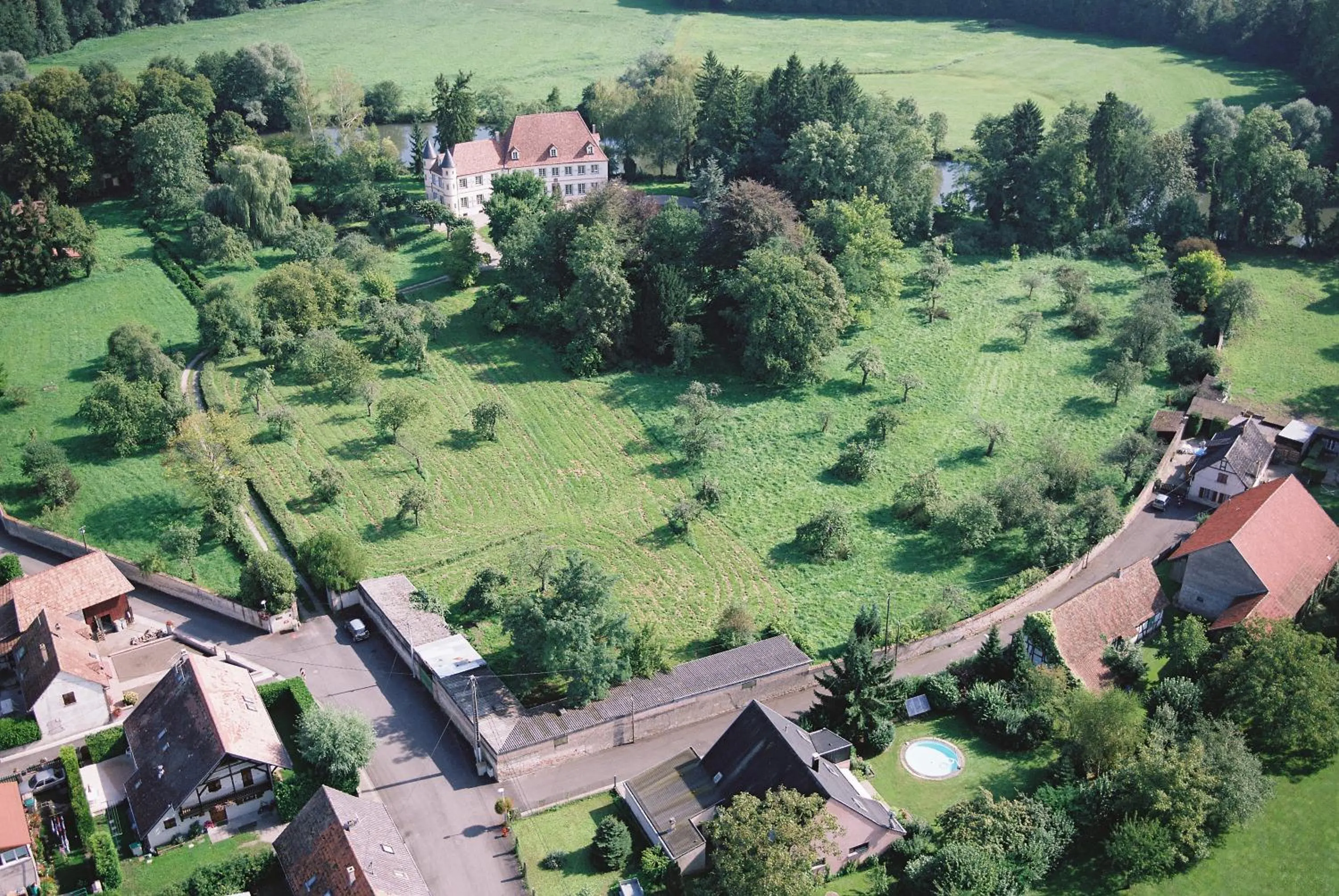Bird's eye view in Château De Werde