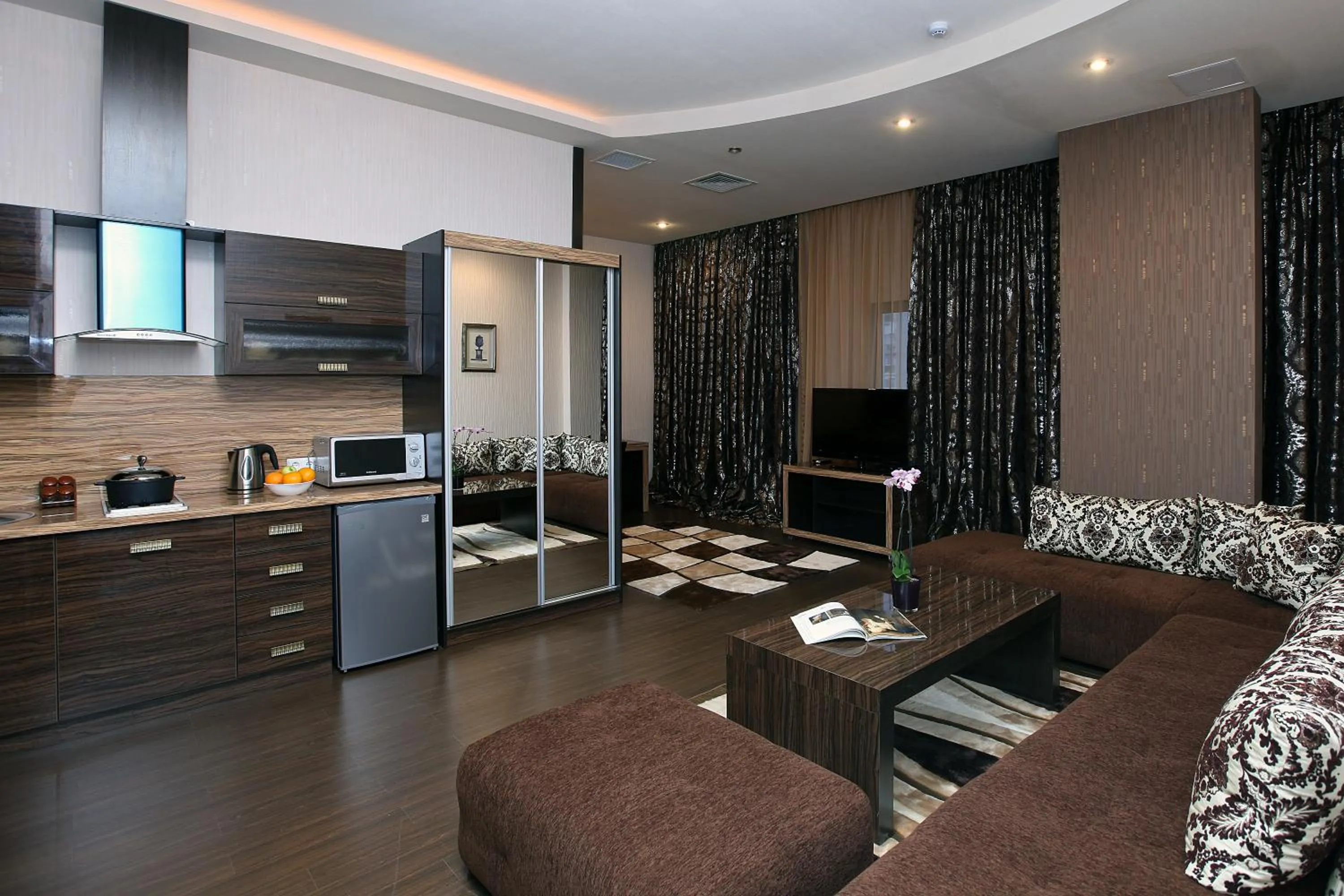 Kitchen or kitchenette in Darhan Boutique Hotel