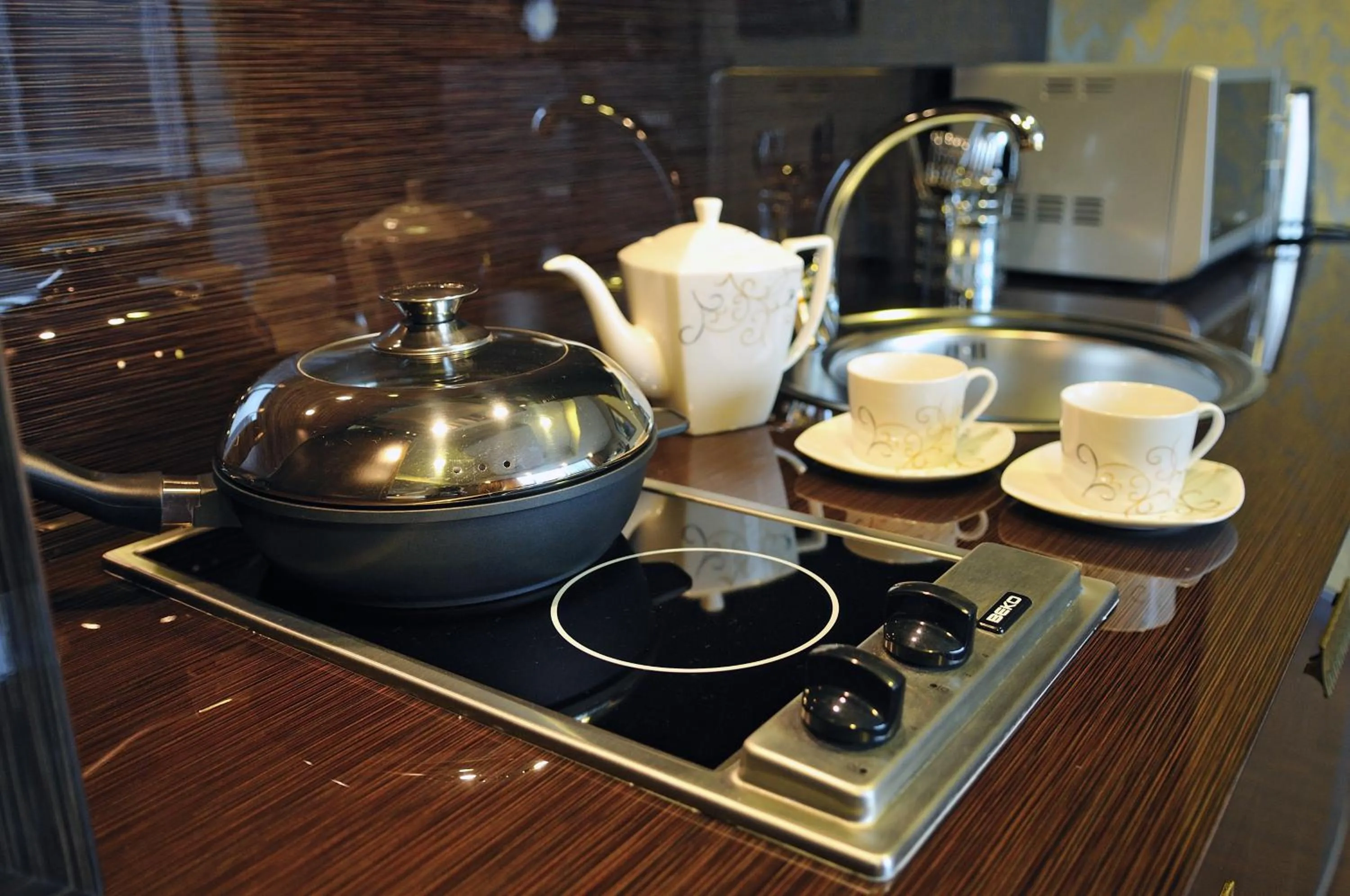 Kitchen or kitchenette in Darhan Boutique Hotel