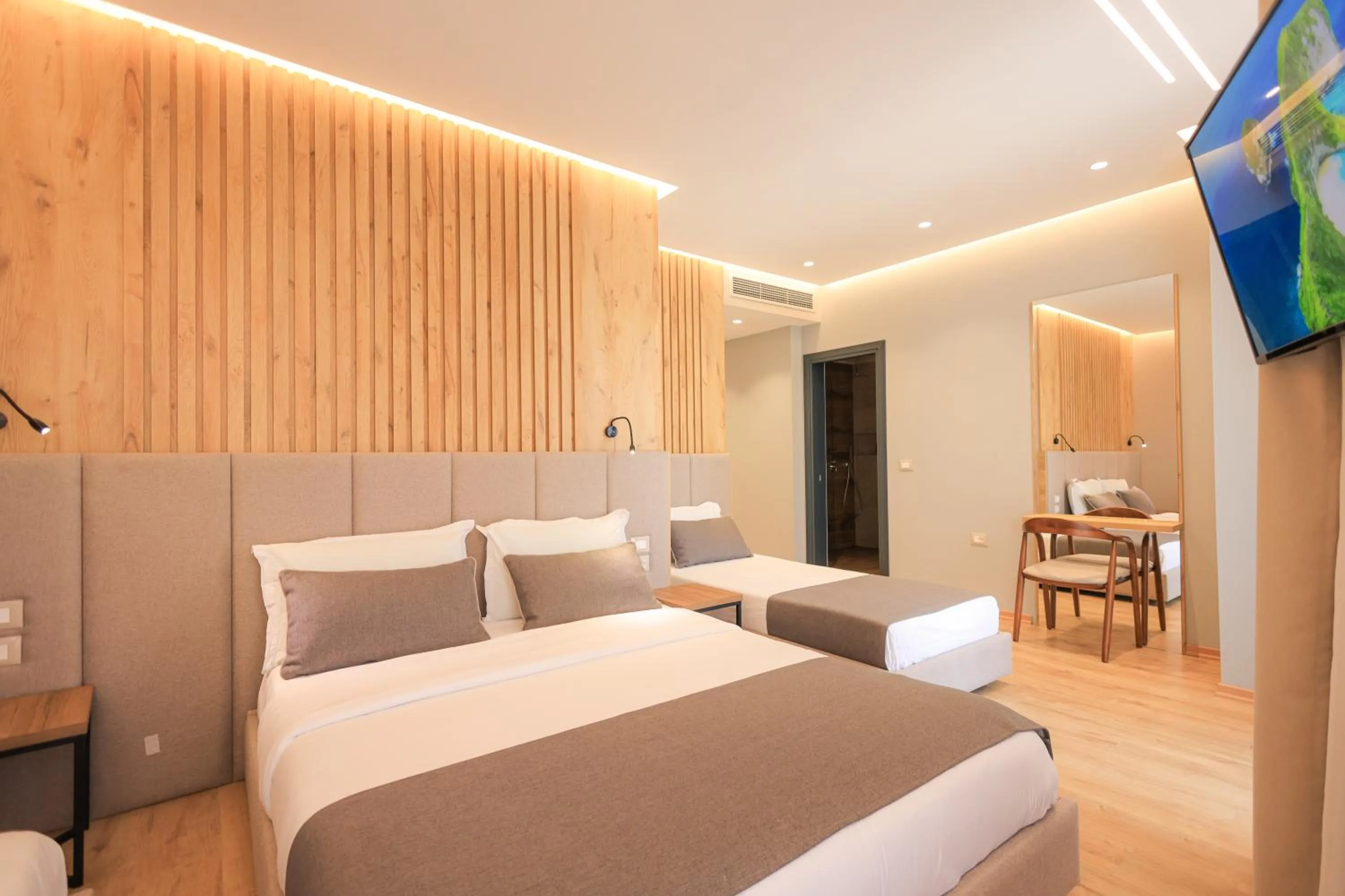 Bedroom, Bed in Hotel Apollon Sarande