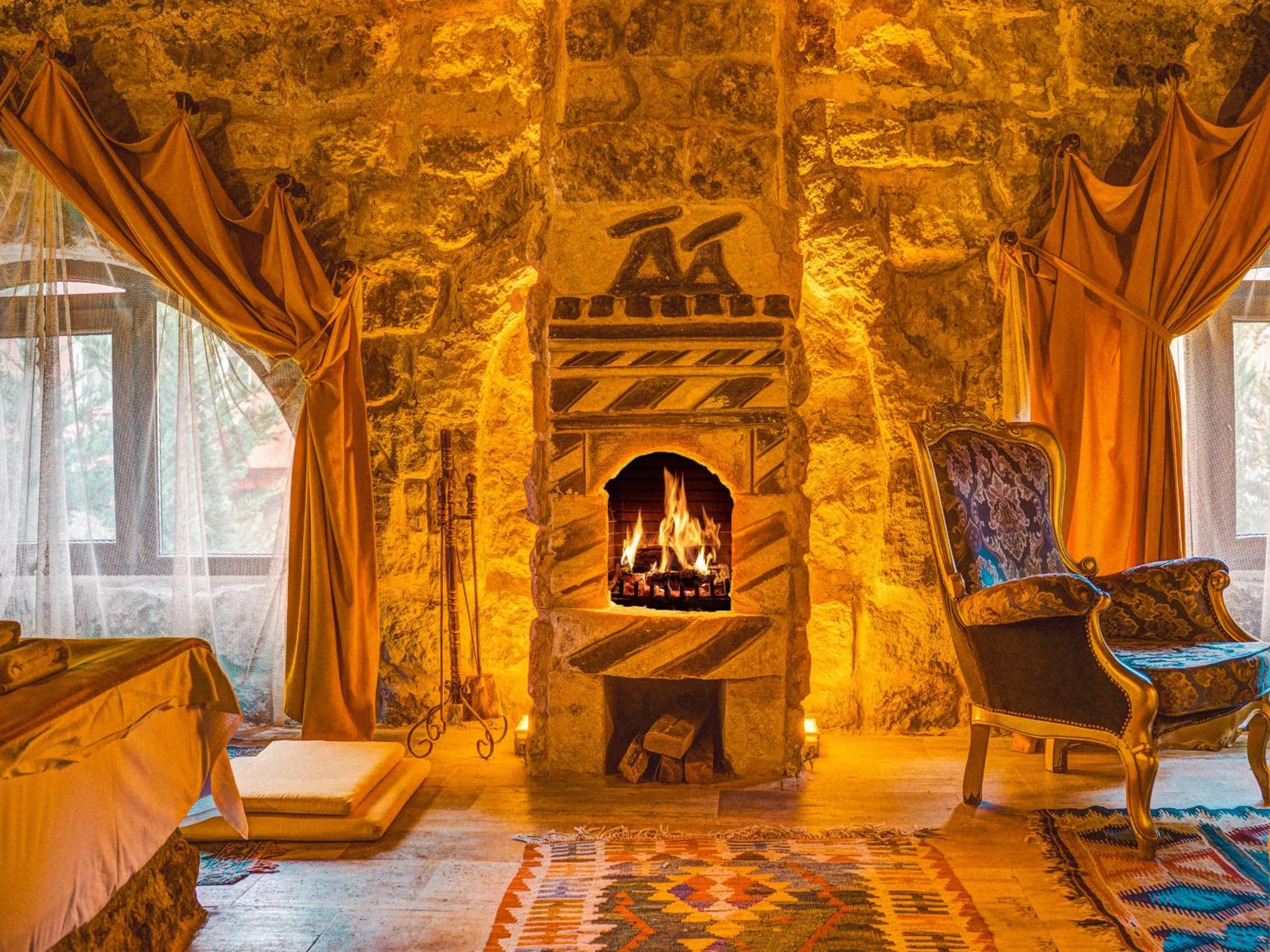fireplace in Mahperi Cappadocia Cave
