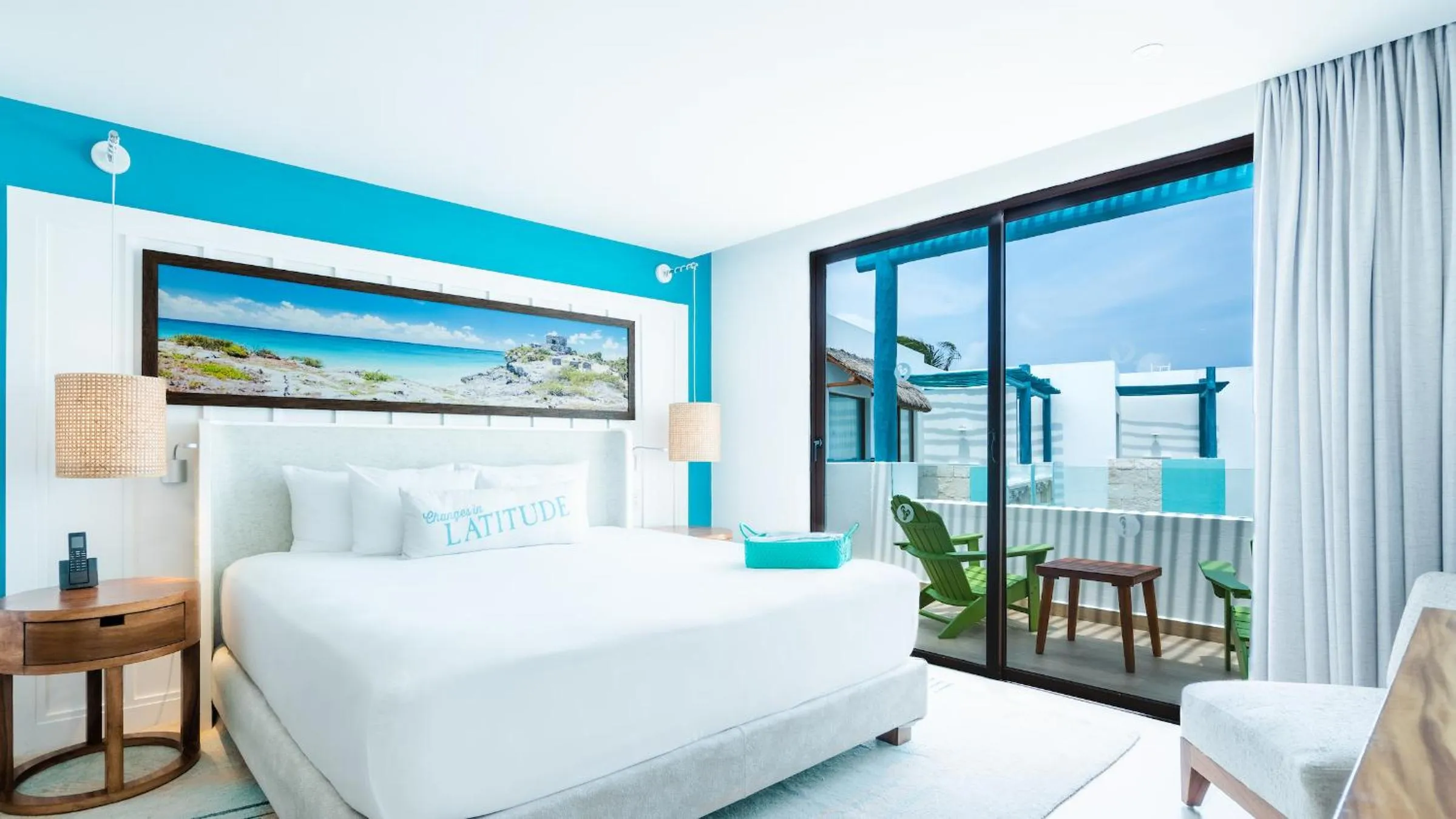 Balcony/Terrace, Bed in Margaritaville Island Reserve Riviera Cancún - A Karisma All-Inclusive Experience for All