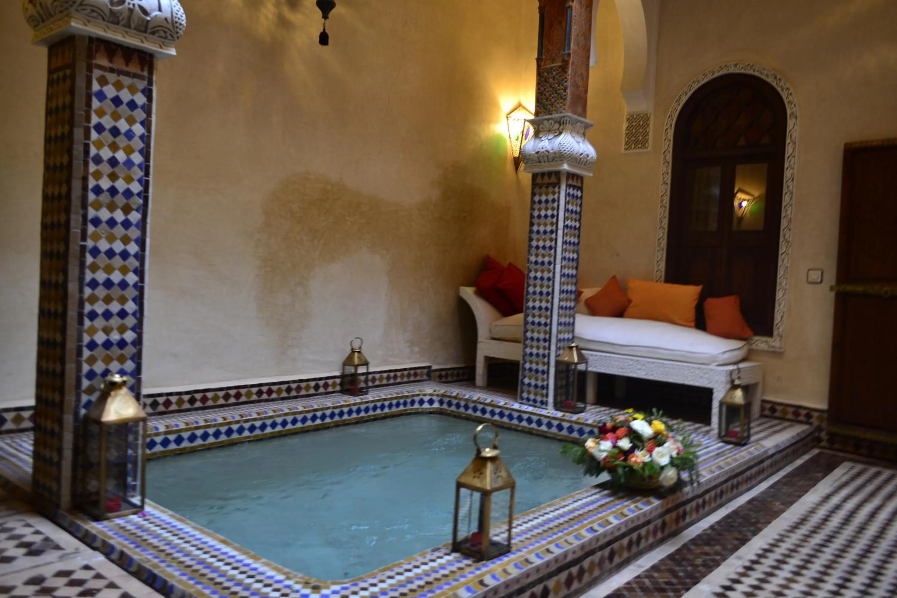 Patio, Bed in Riad Charik