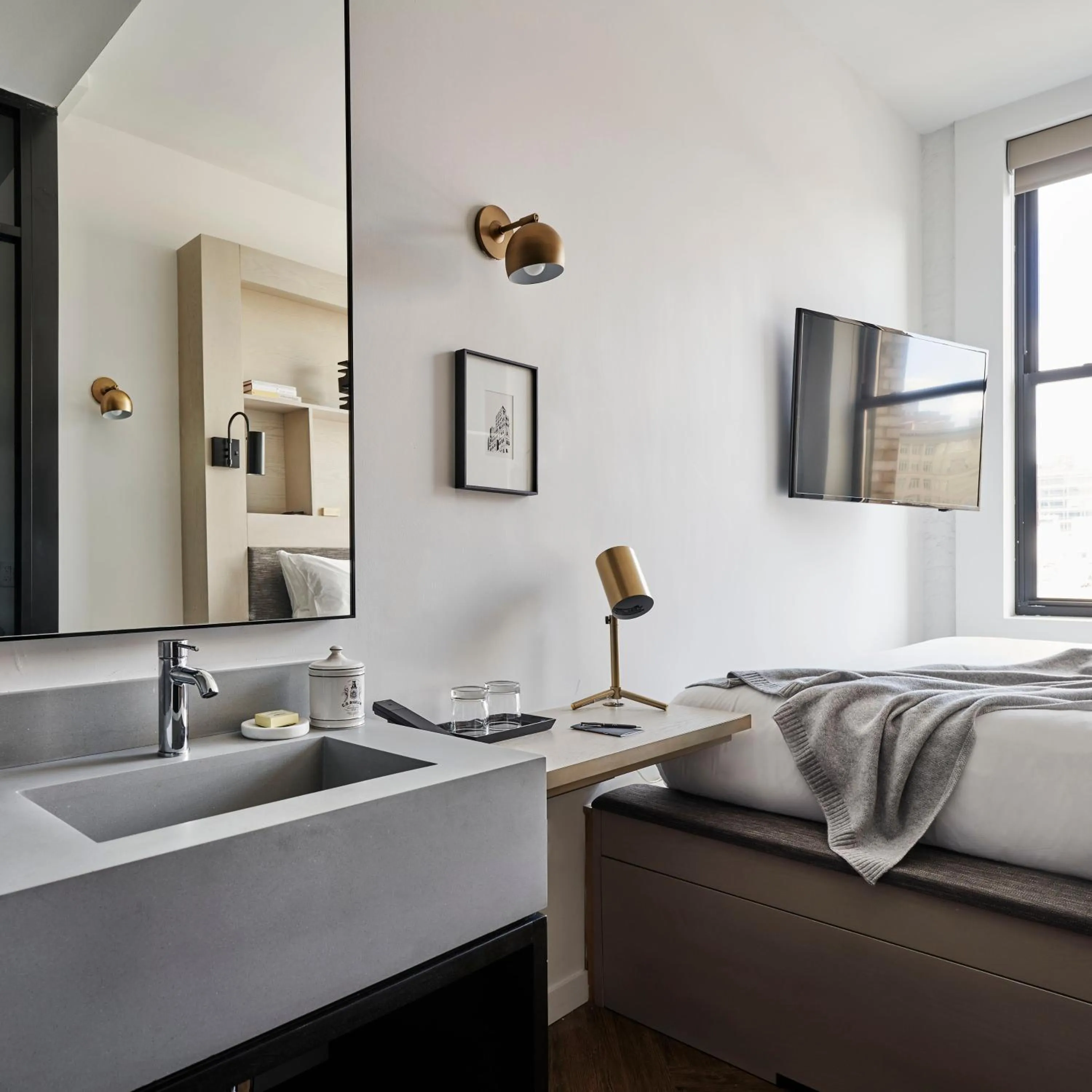 Photo of the whole room, Bed in Walker Hotel Tribeca