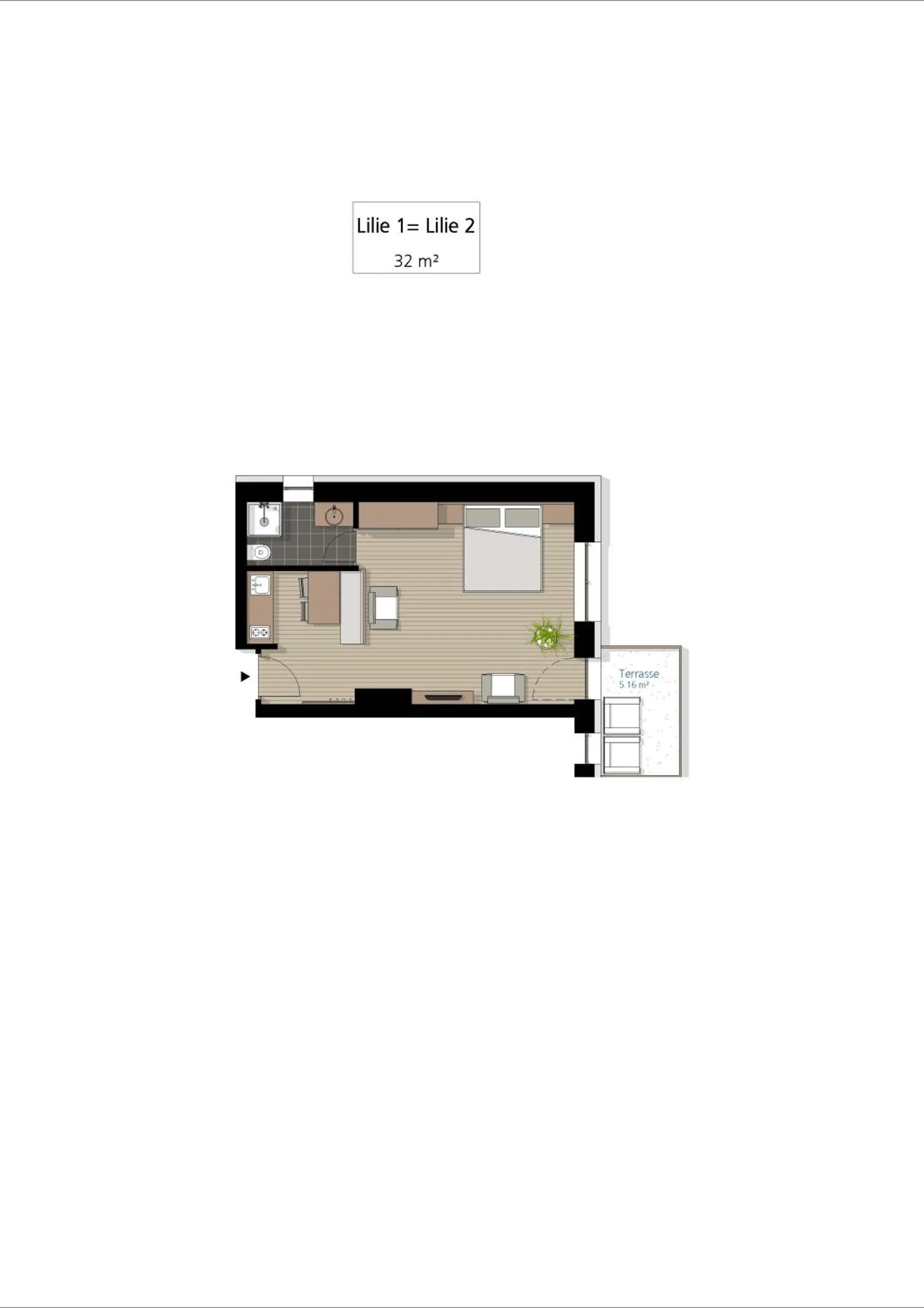 Floor plan in Apartm. & BB Ferienidylle Gstrein