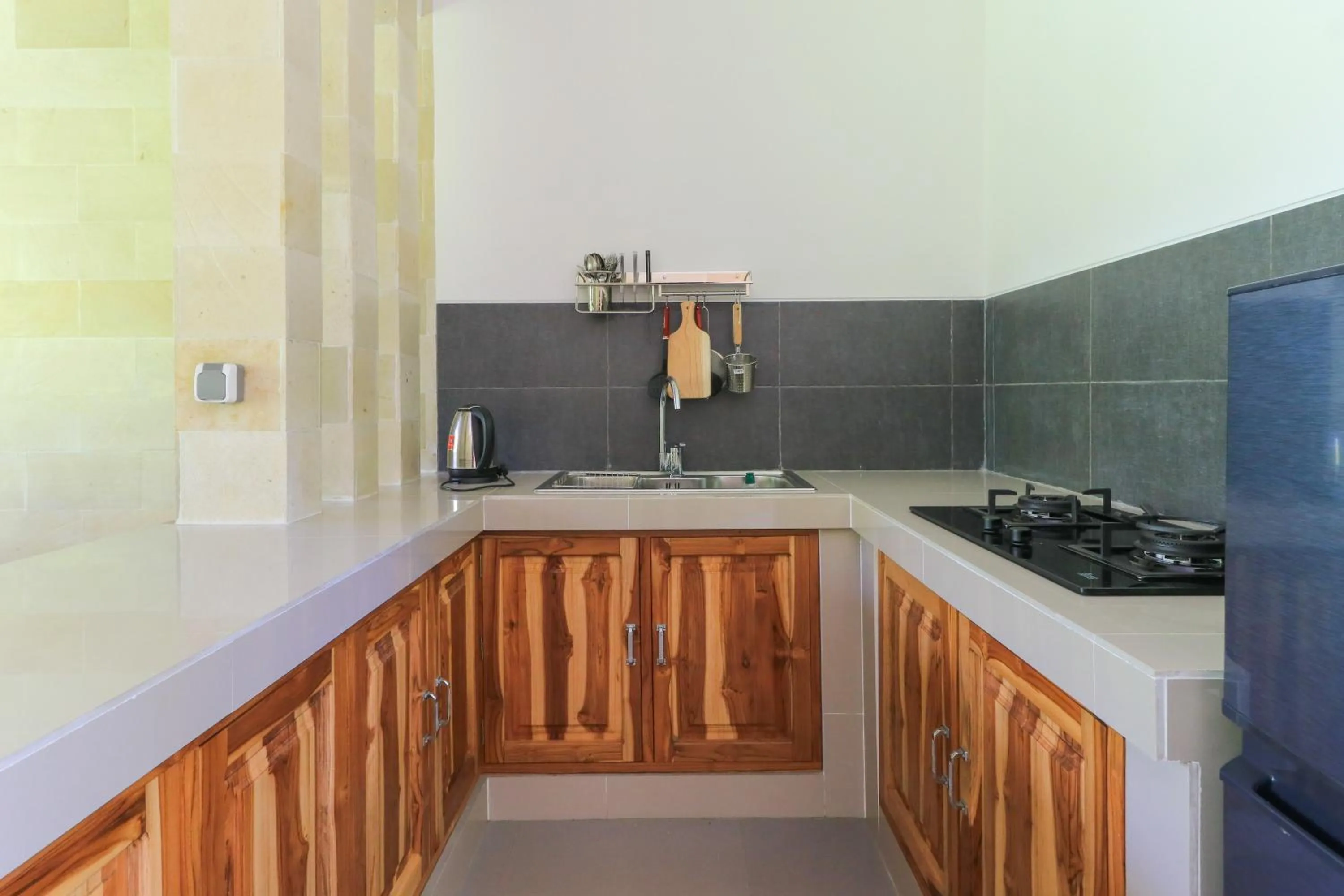 Communal kitchen in Palm Beach Villas Bali