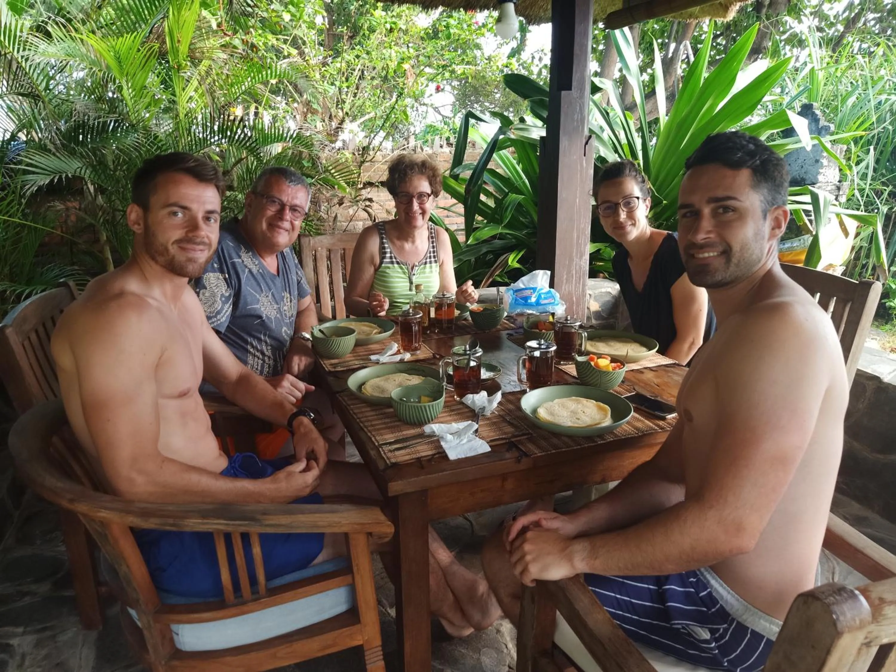 group of guests in Palm Beach Villas Bali