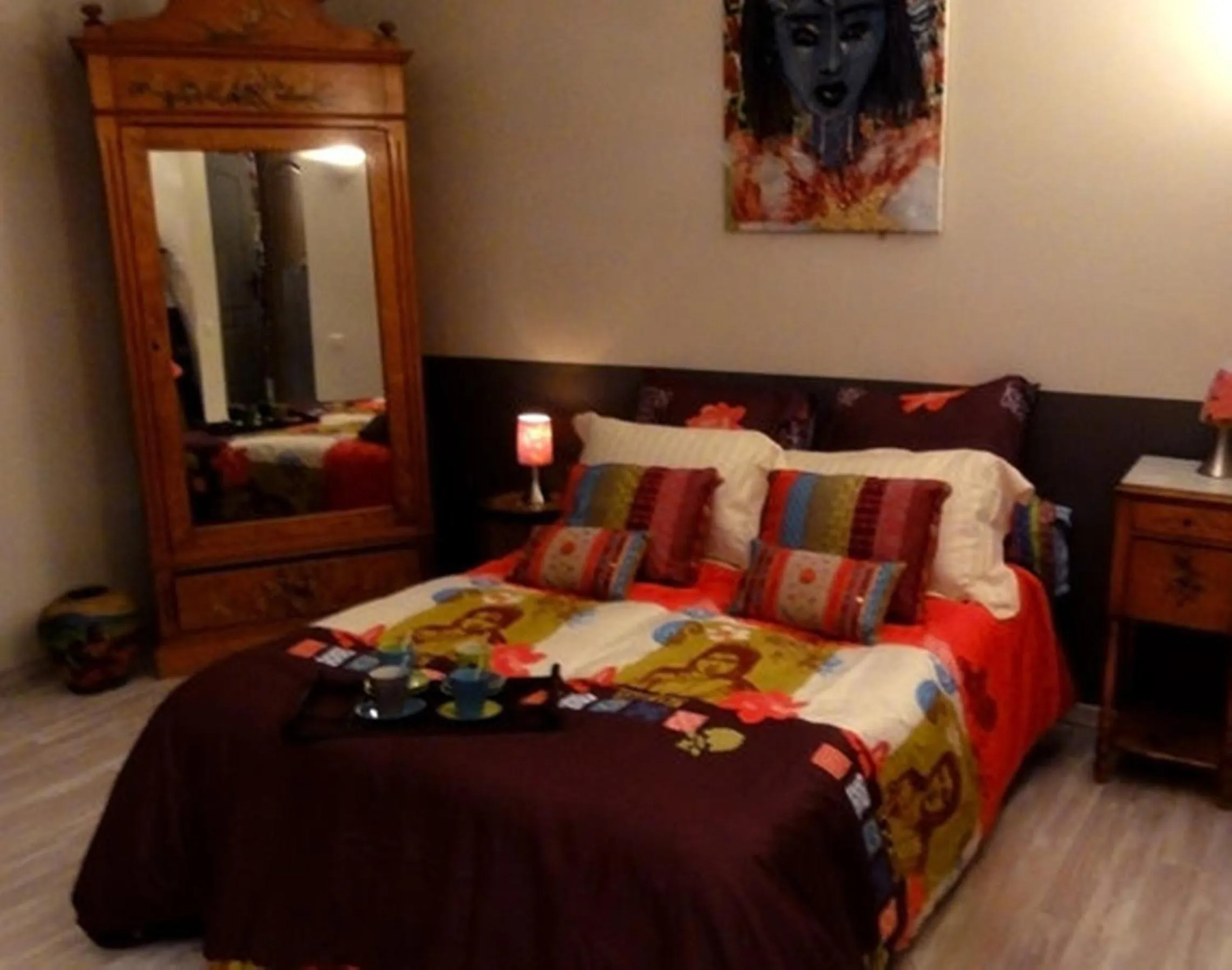 Bed in Chambre d'hôtes Au Fil de l'Eau