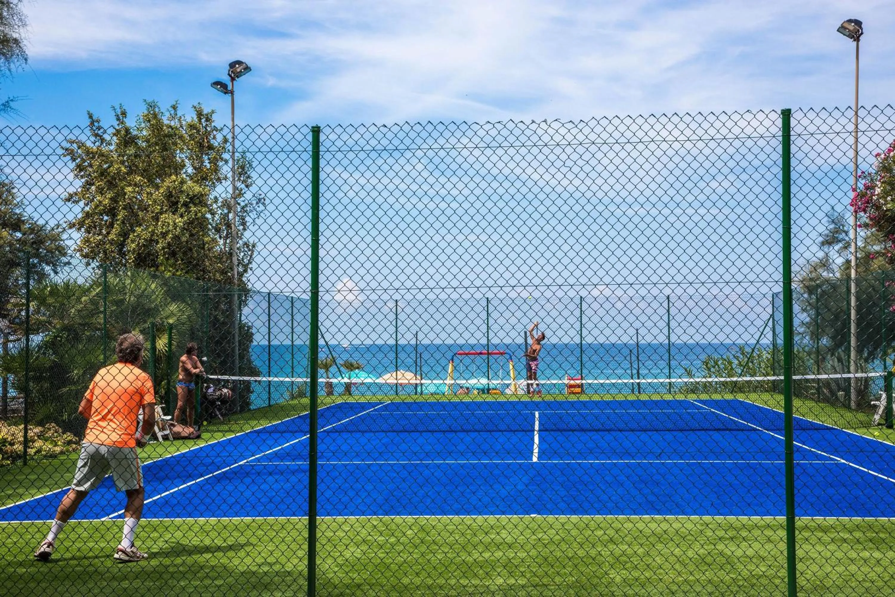 Tennis court in Hotel Poseidon