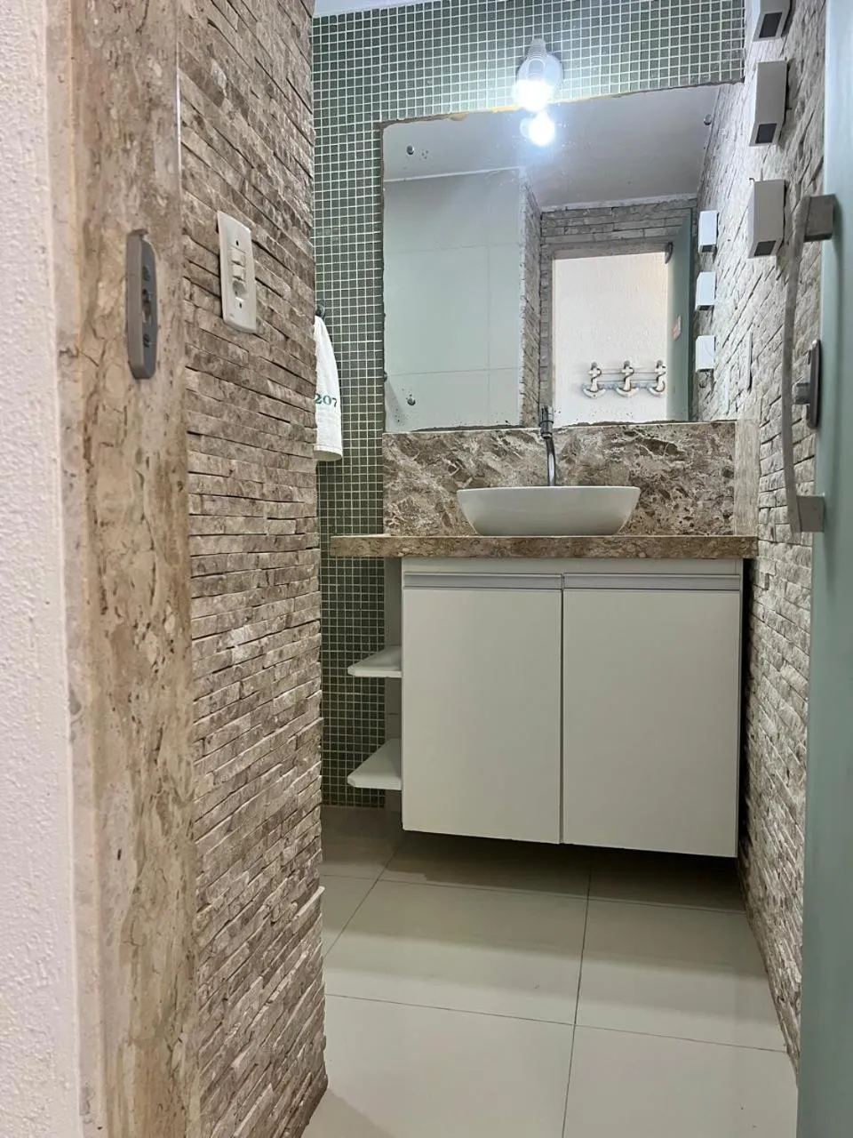 Bathroom in Apartamentos Hotel Marinas