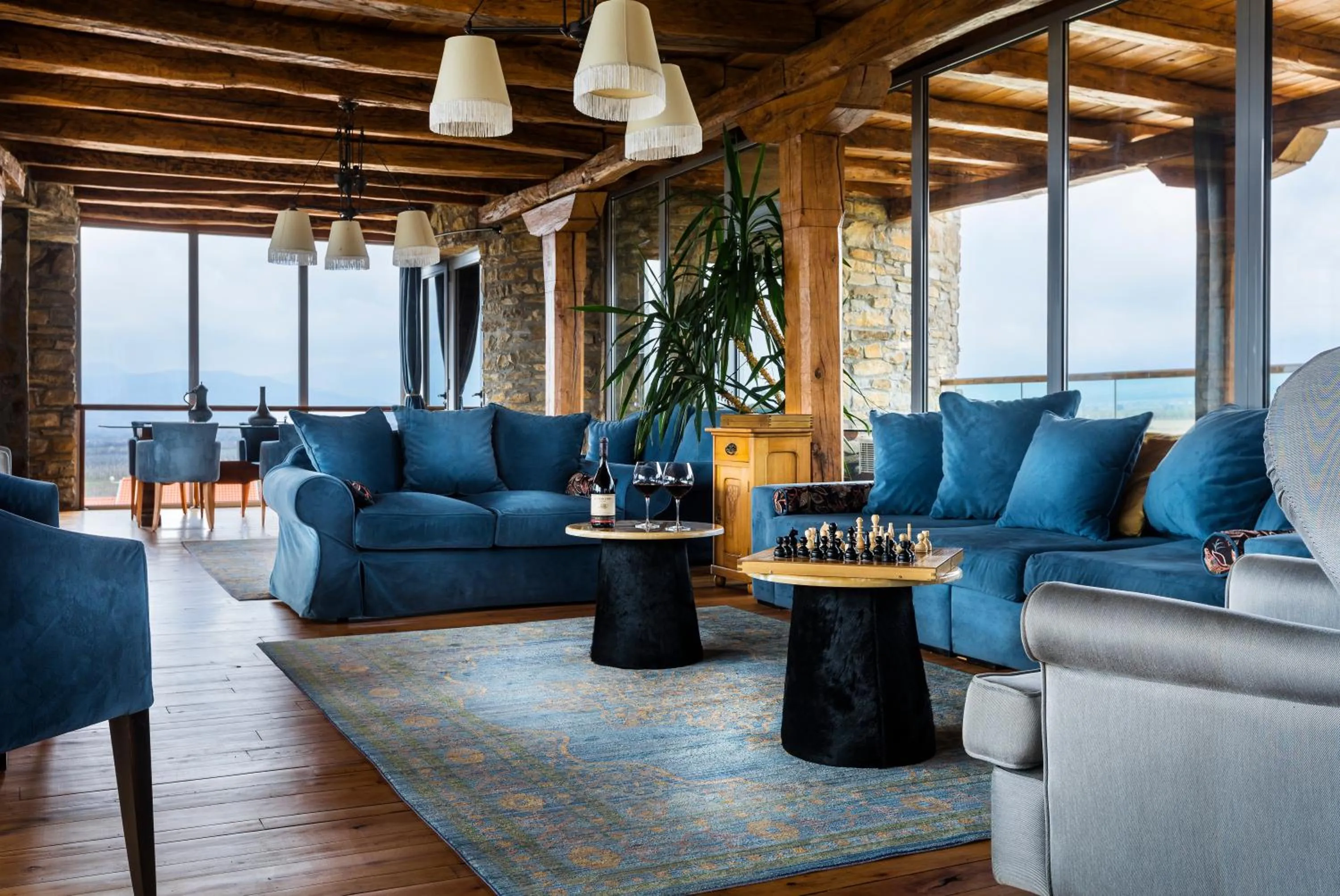 Seating area in Chateau Copsa Complex