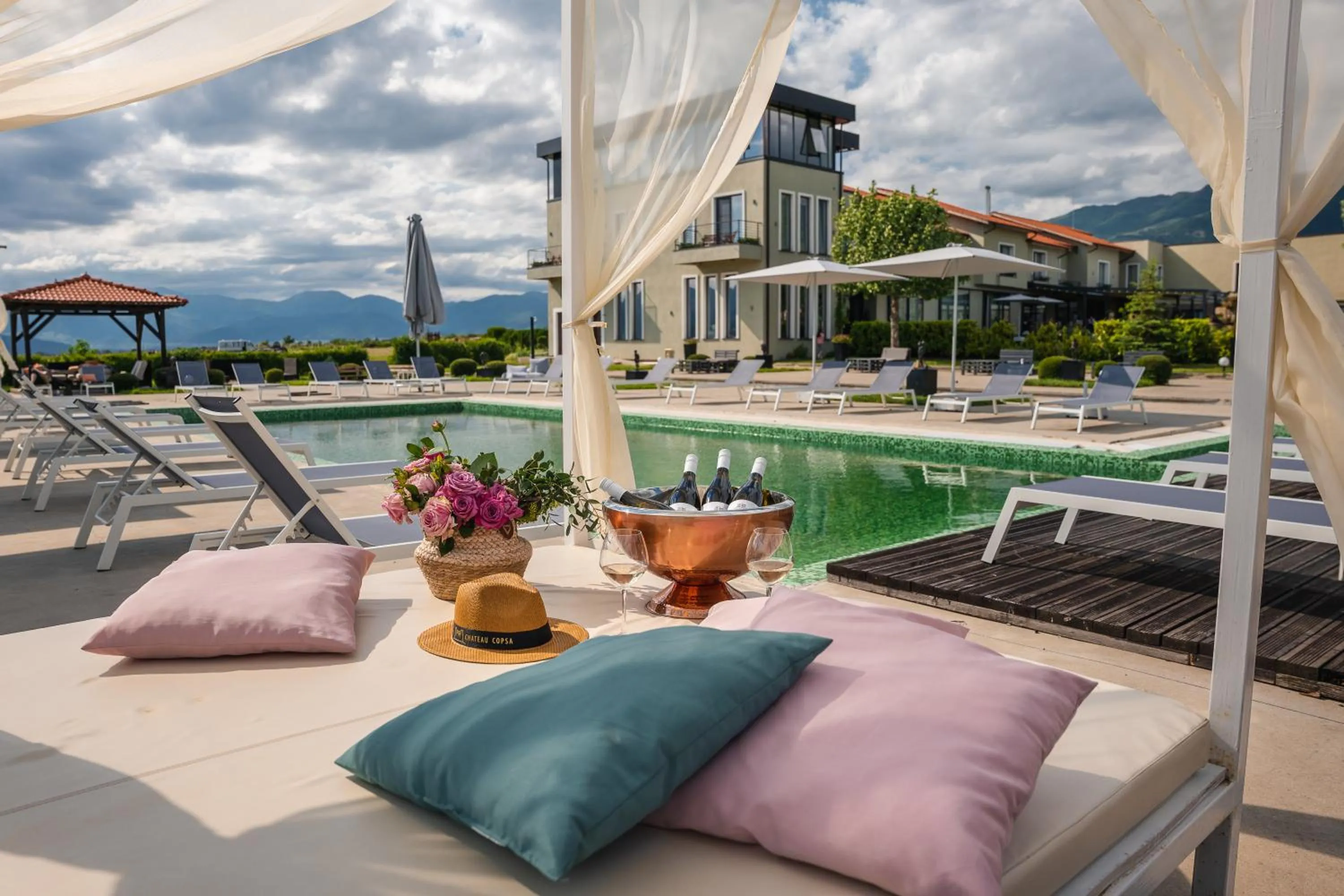 Swimming pool in Chateau Copsa Complex