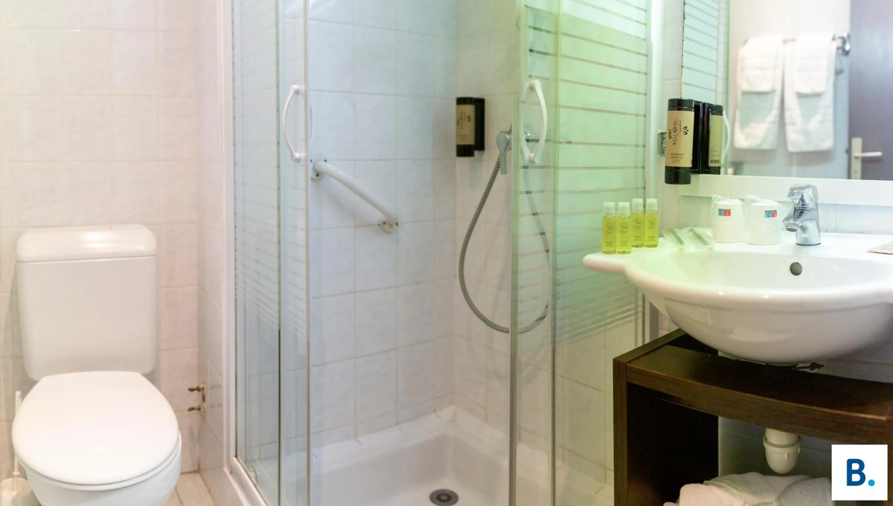 Shower in Hôtel Croix des Bretons - Lourdes Pyrénées