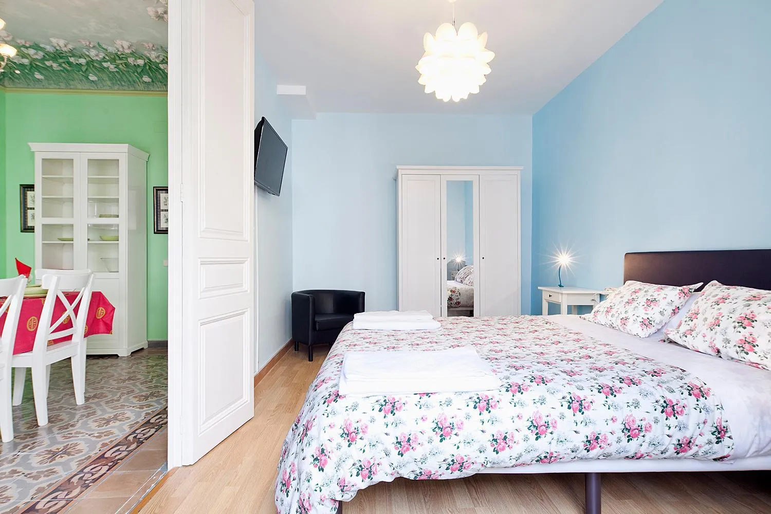 Bedroom, Bed in Apartments Barcelona & Home Deco Eixample