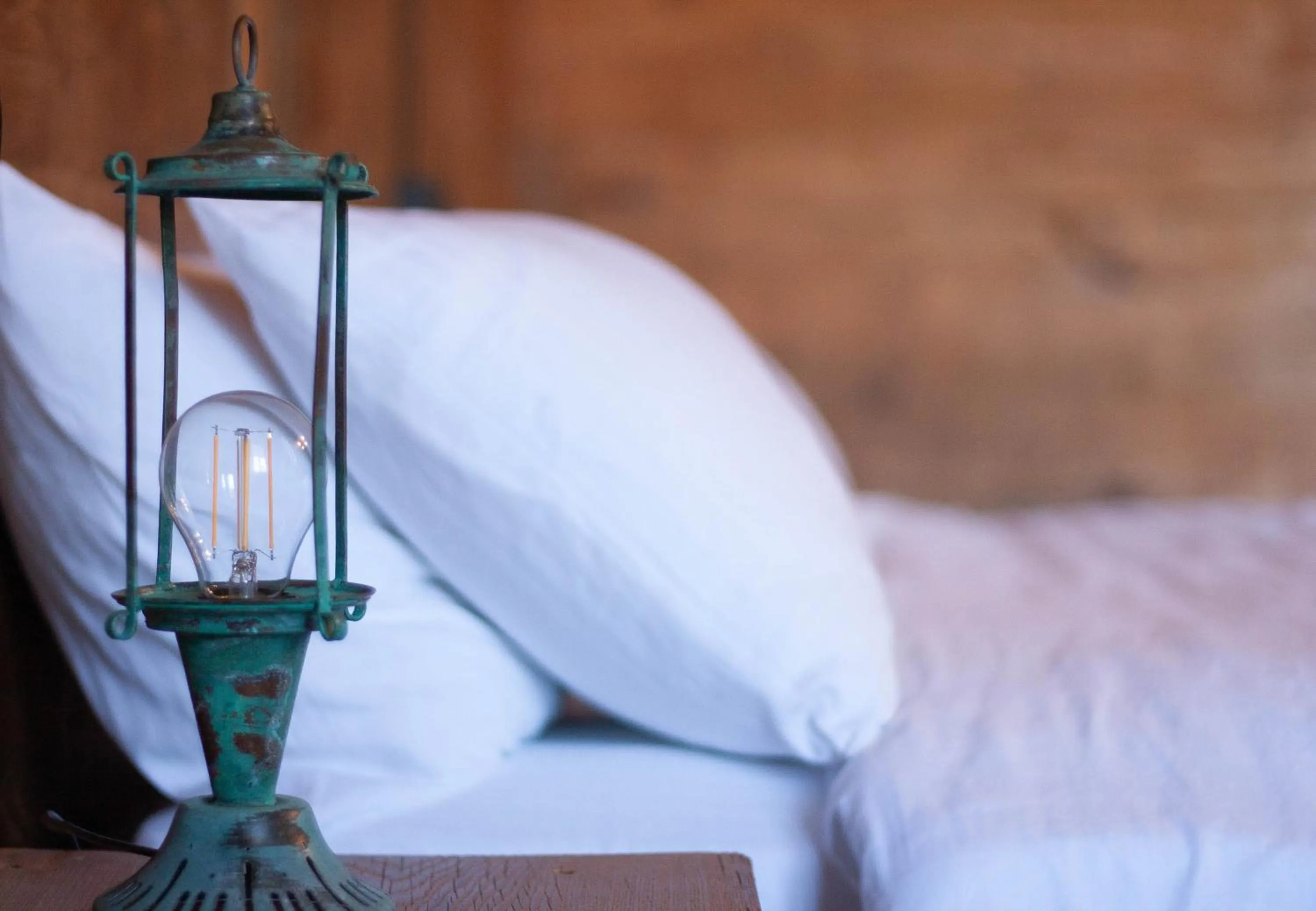 Bed in Ethno Sazano Hotel