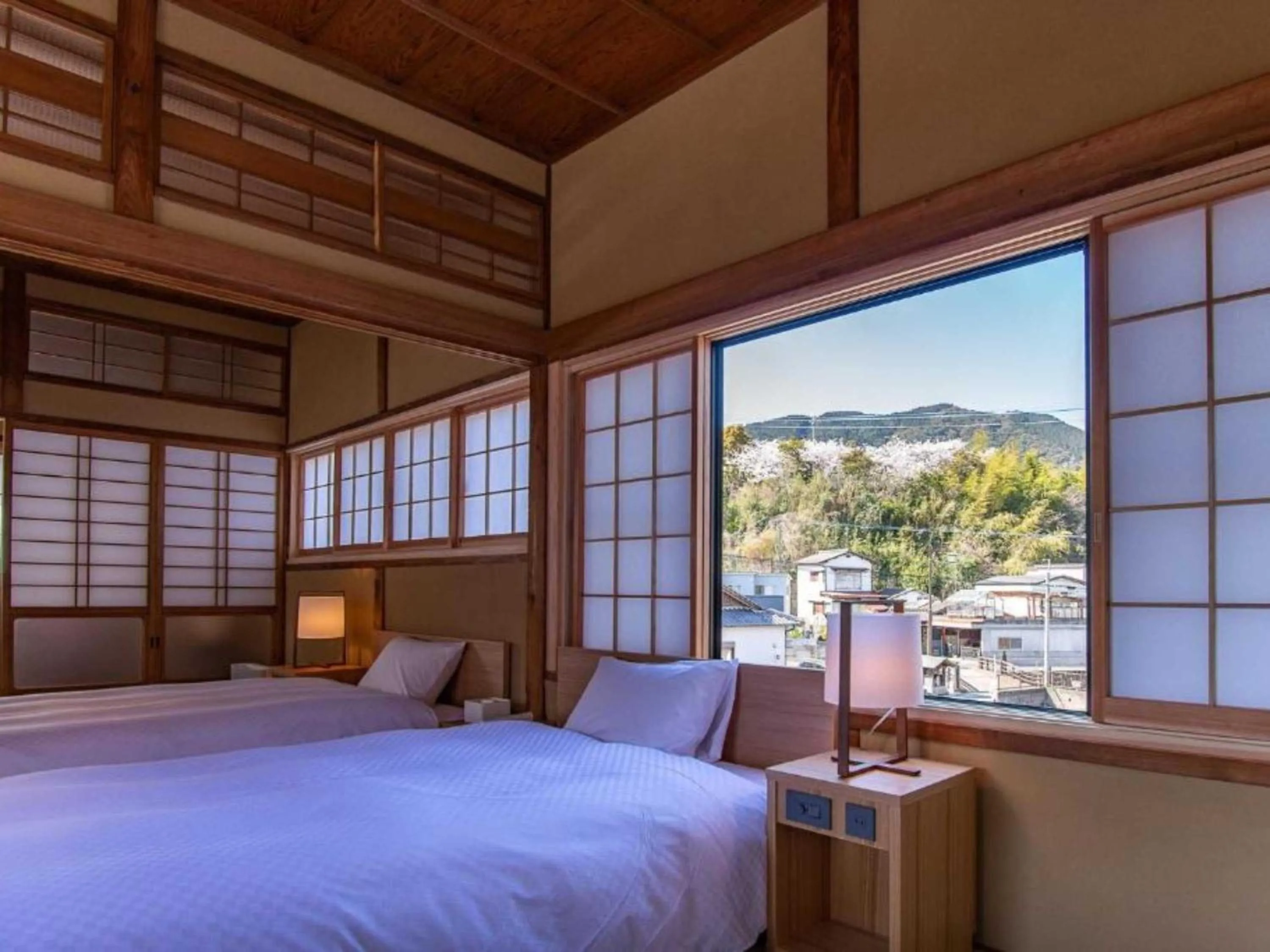 View (from property/room), Bed in HOTEL CULTIA DAZAIFU