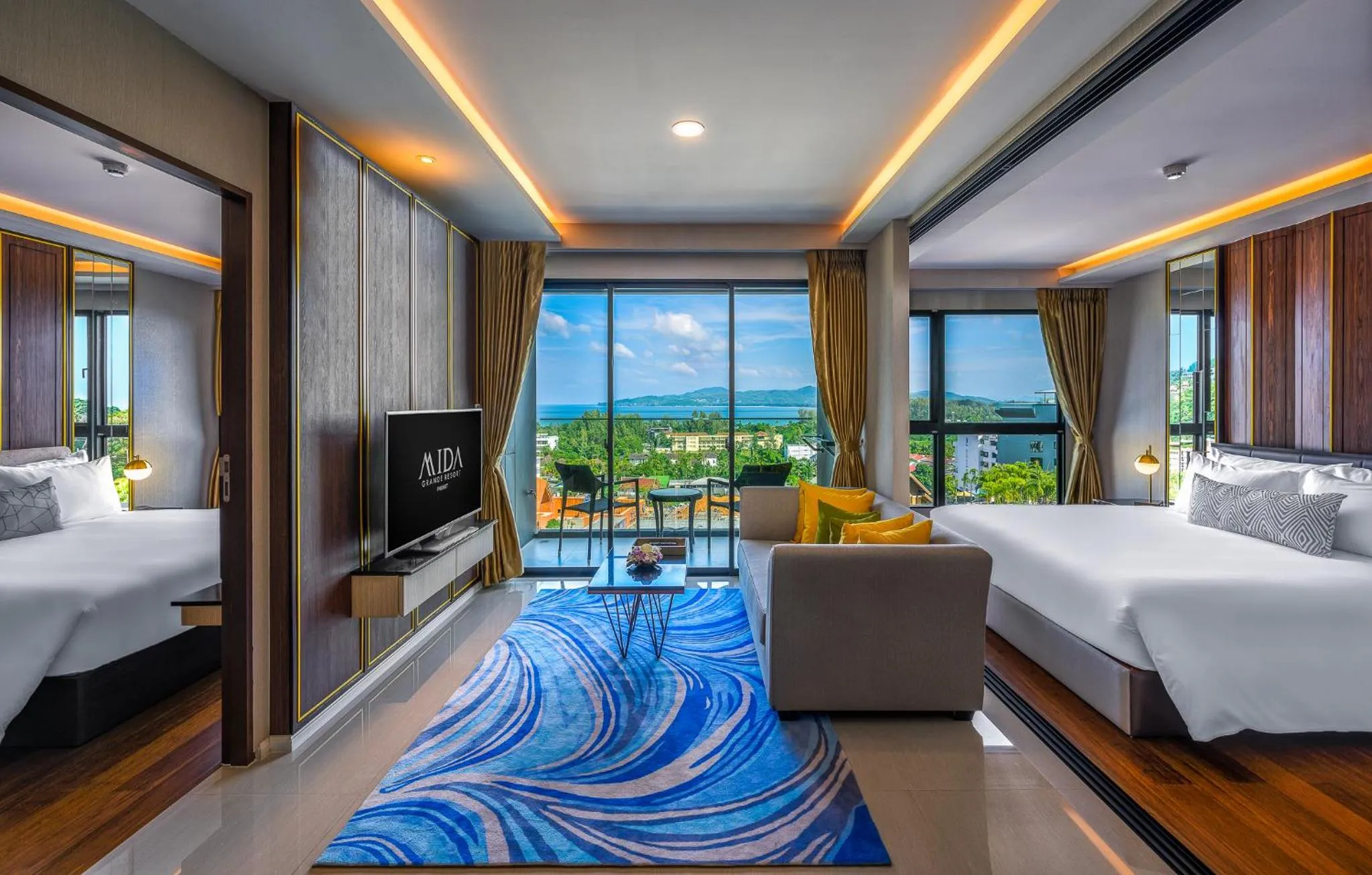 Seating area, Bed in Mida Grande Resort Phuket Official Account