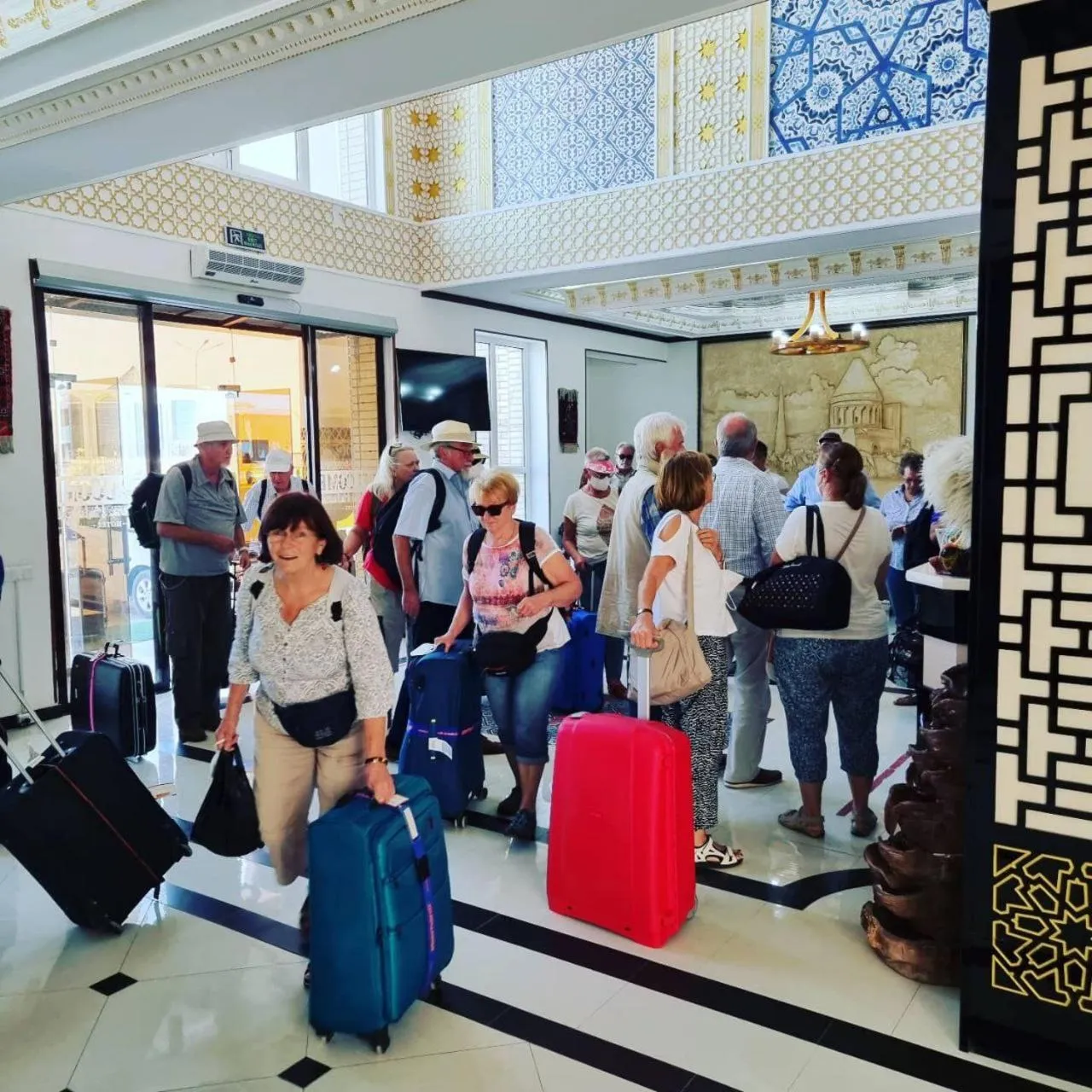 People in Hotel Khiva Palace