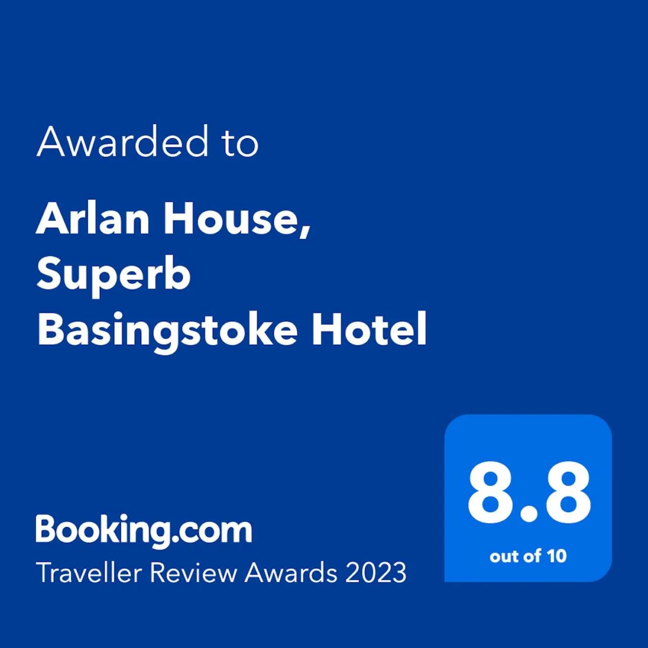 Certificate/Award in Arlan House, Central Basingstoke Hotel