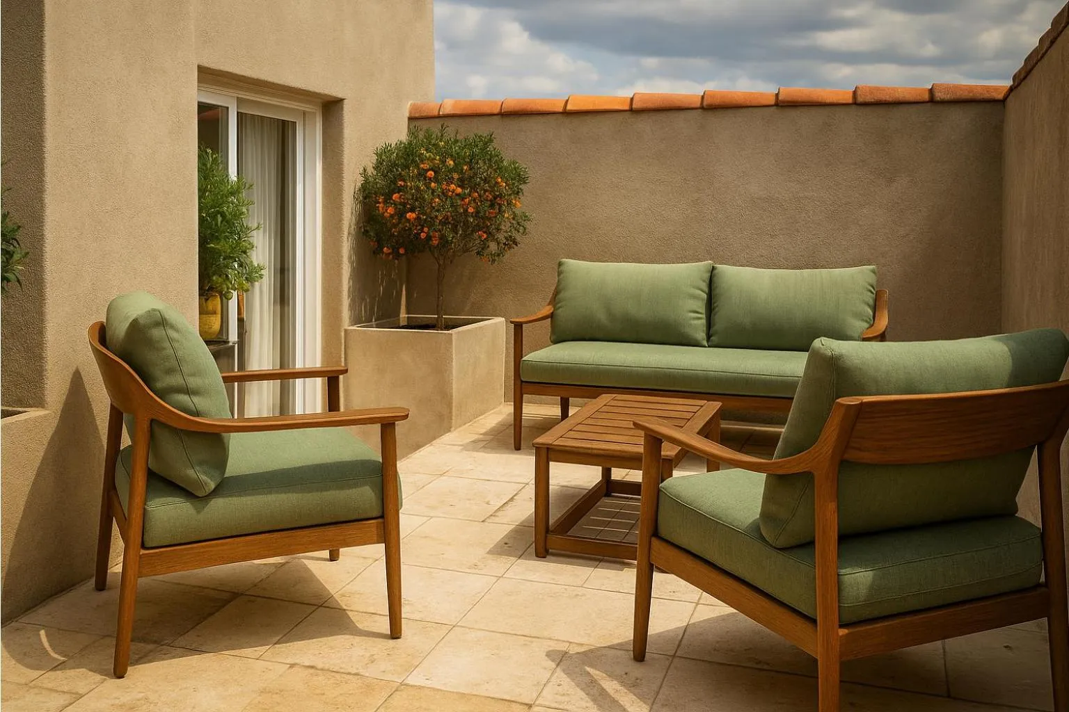 Patio in Hôtel de l'Horloge