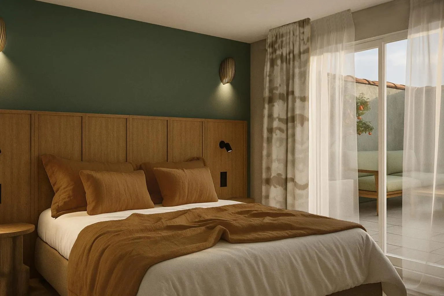 Bedroom in Hôtel de l'Horloge