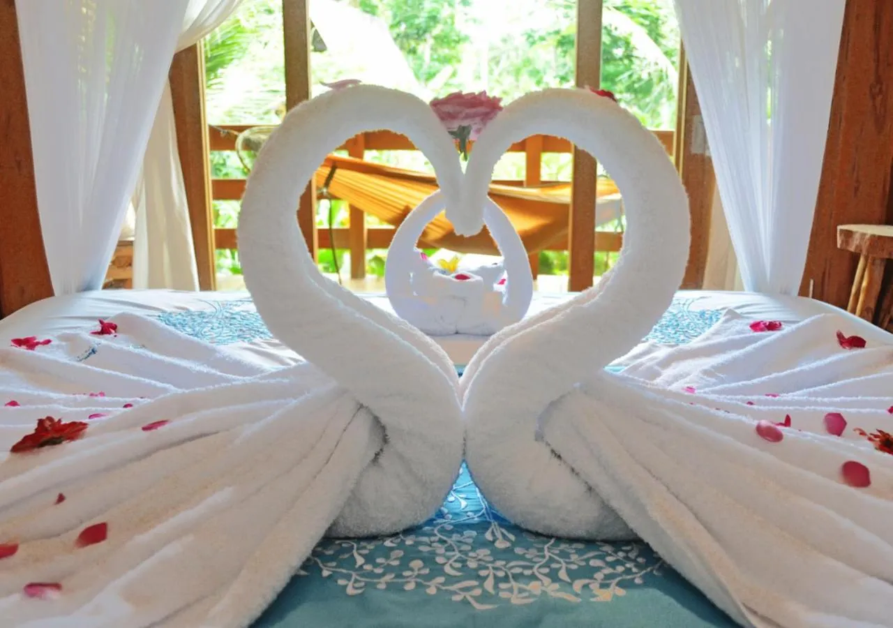 Bedroom, Bed in Lagoona Beach Bungalows - Eco Bungalows Batukaras