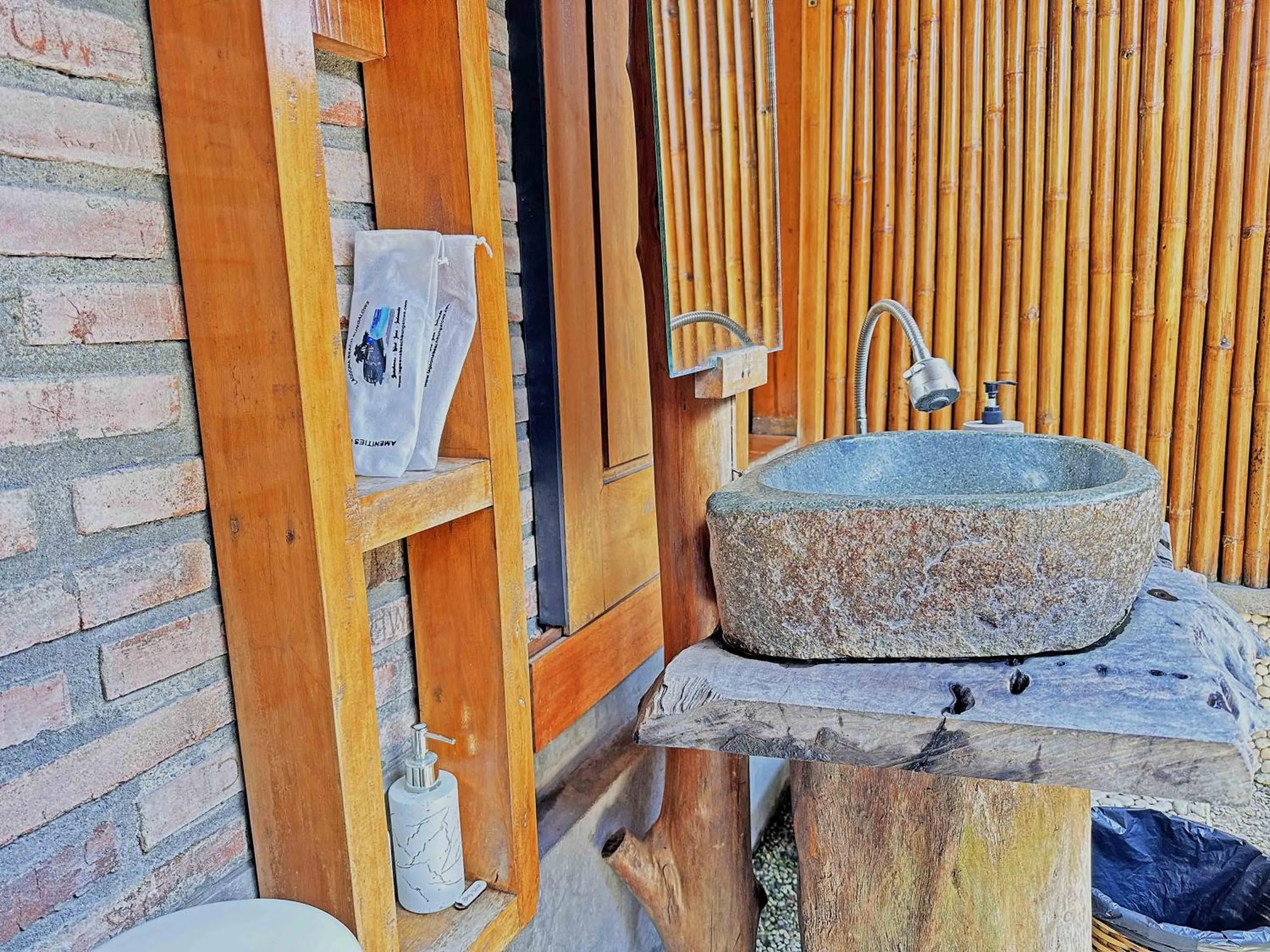 Bathroom in Lagoona Beach Bungalows - Eco Bungalows Batukaras
