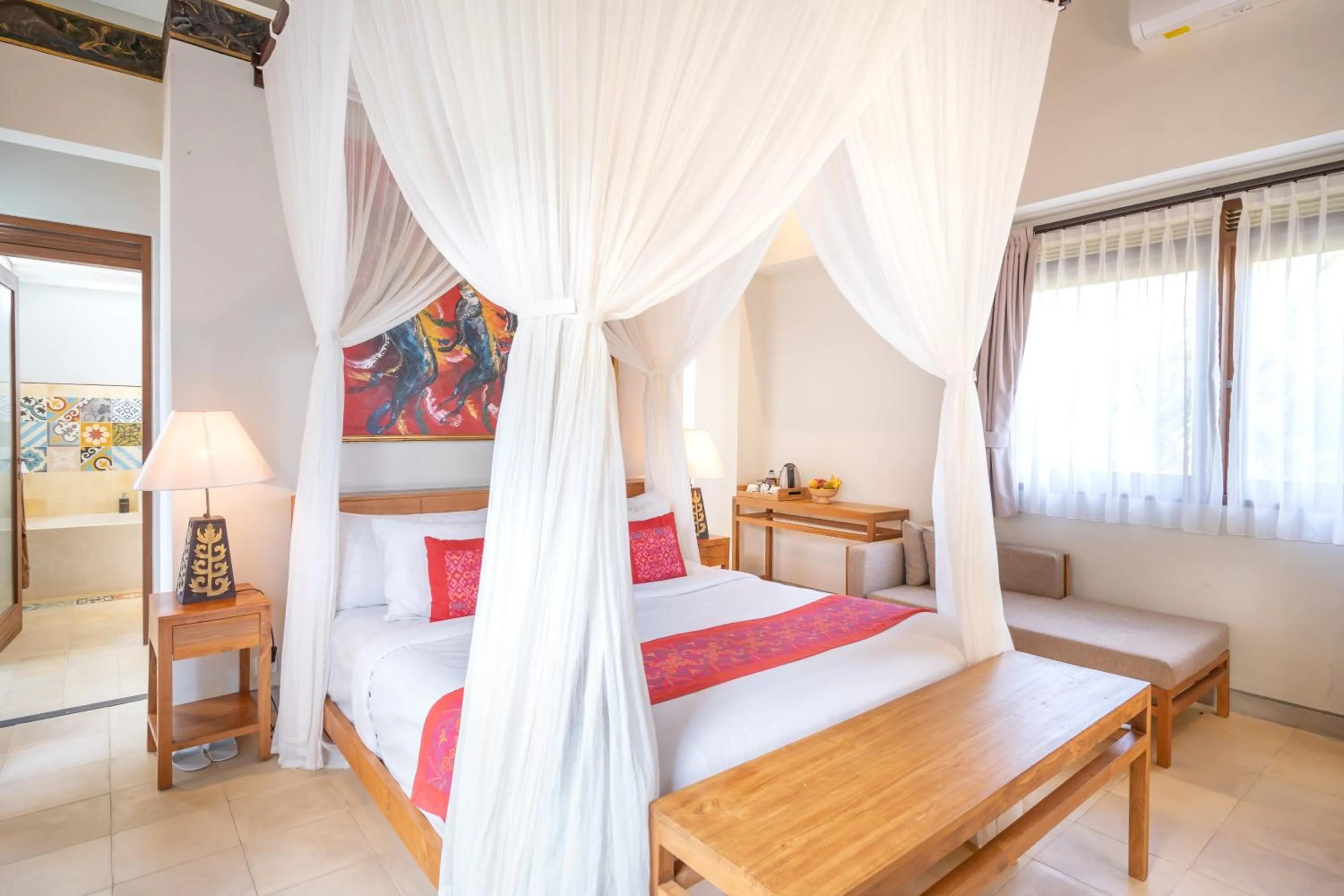 Bed in Prabhu Ubud Villa