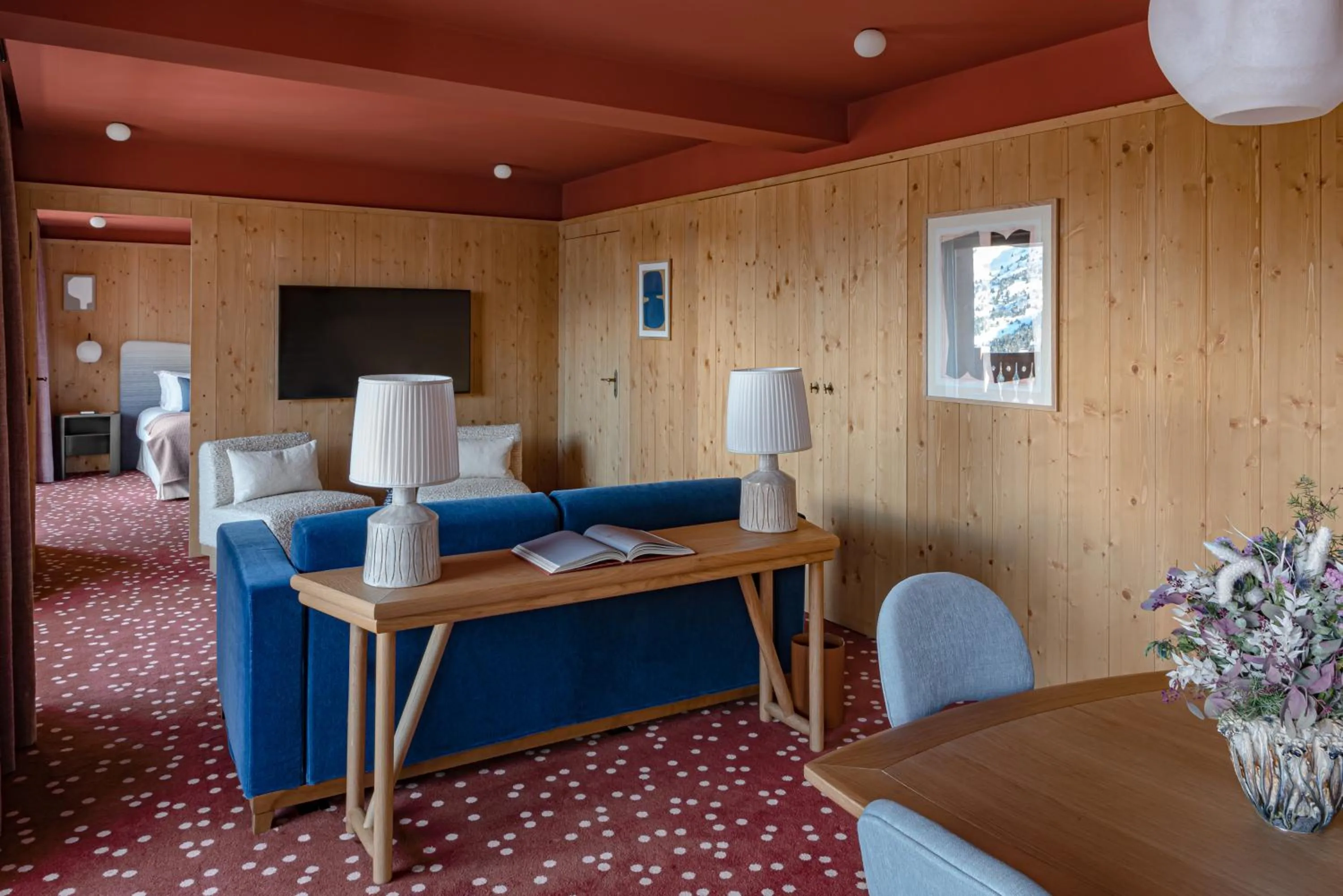 Living room in Hotel Le Coucou Méribel