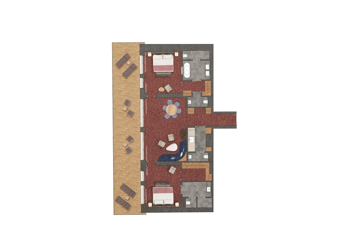 Floor plan in Hotel Le Coucou Méribel