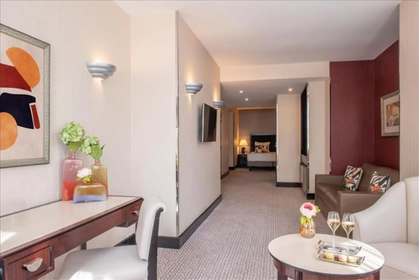 Seating area, Bed in Les Jardins Du Marais