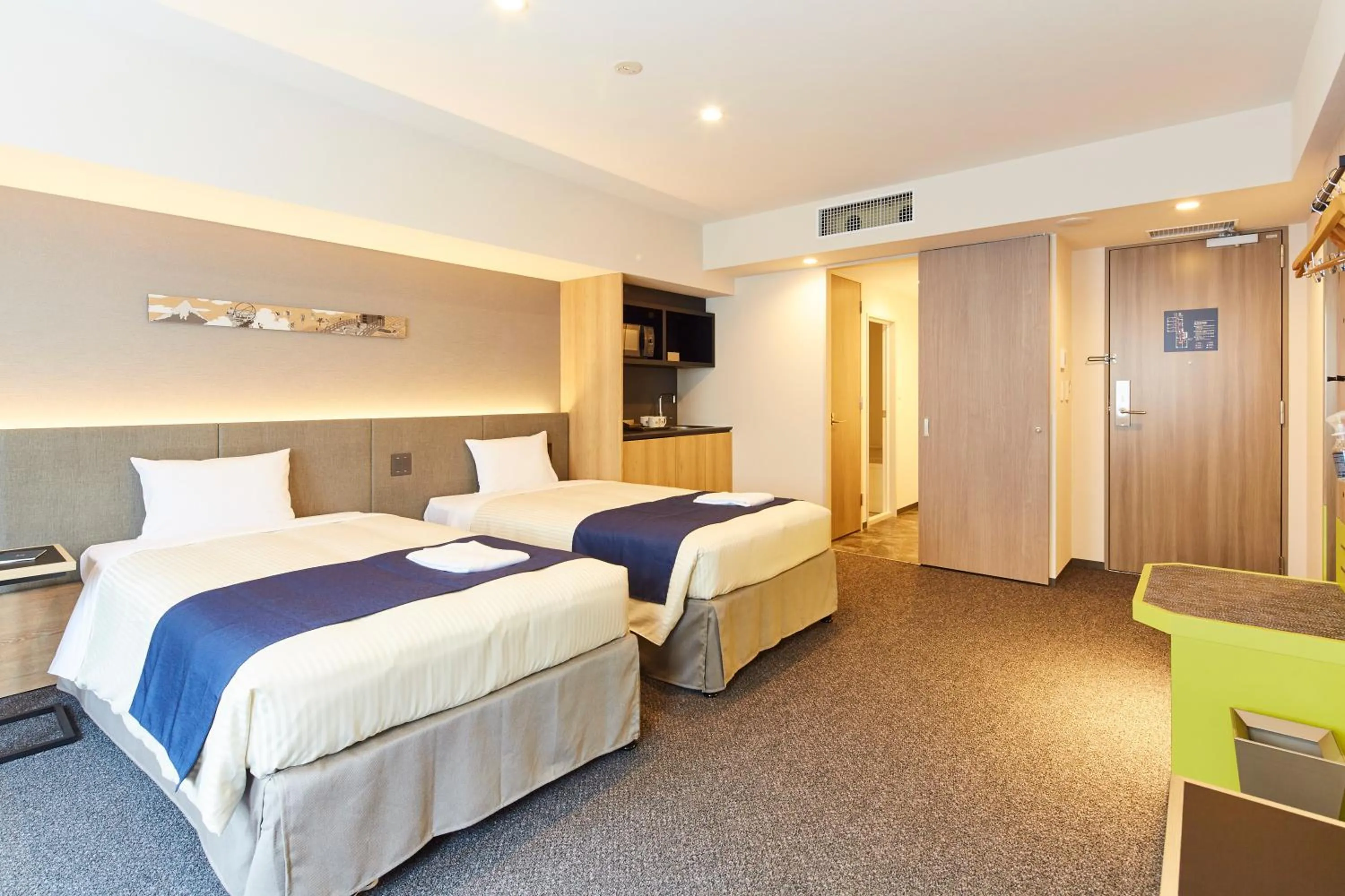 Bed in hotel MONday Akihabara Asakusabashi