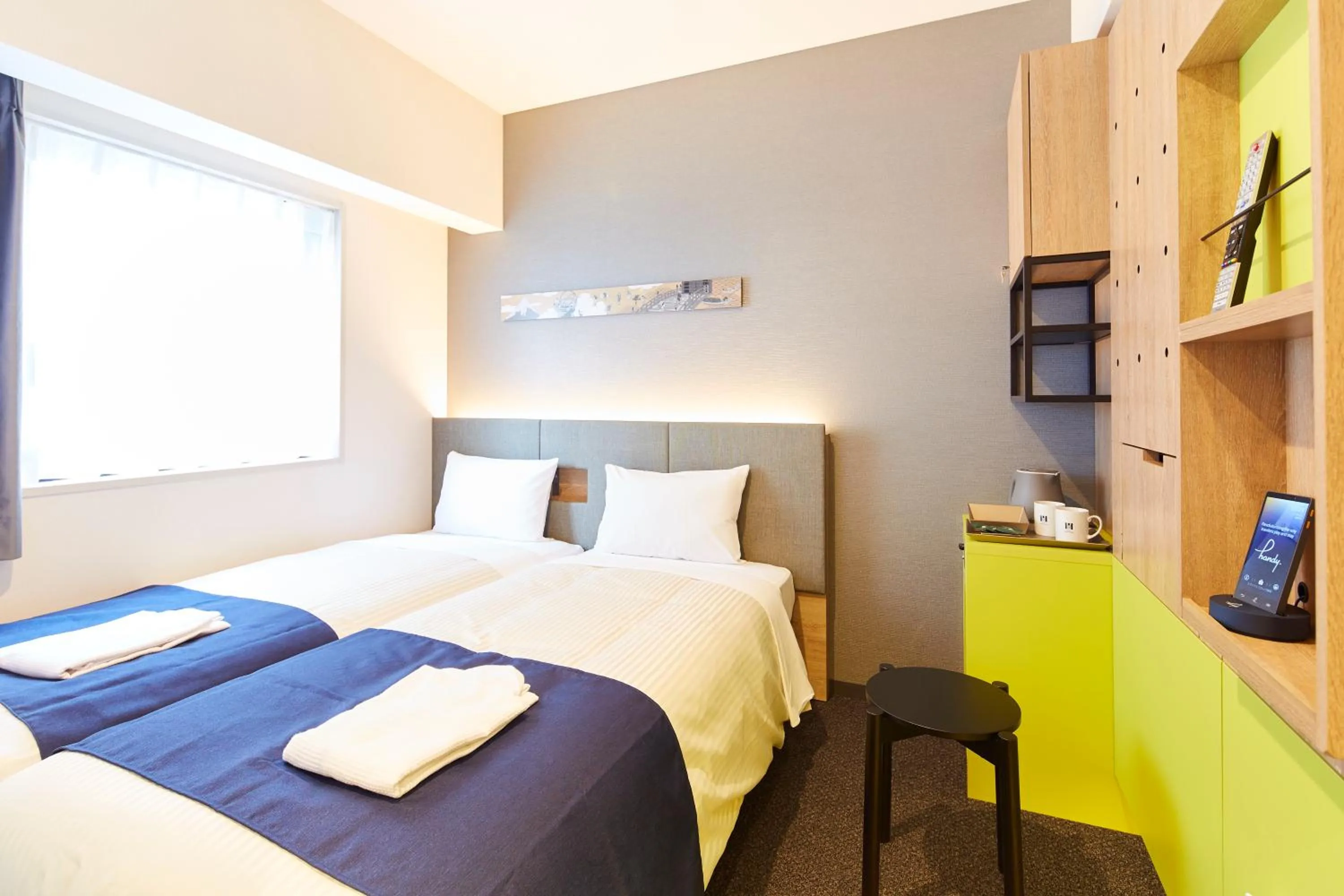 Bed in hotel MONday Akihabara Asakusabashi