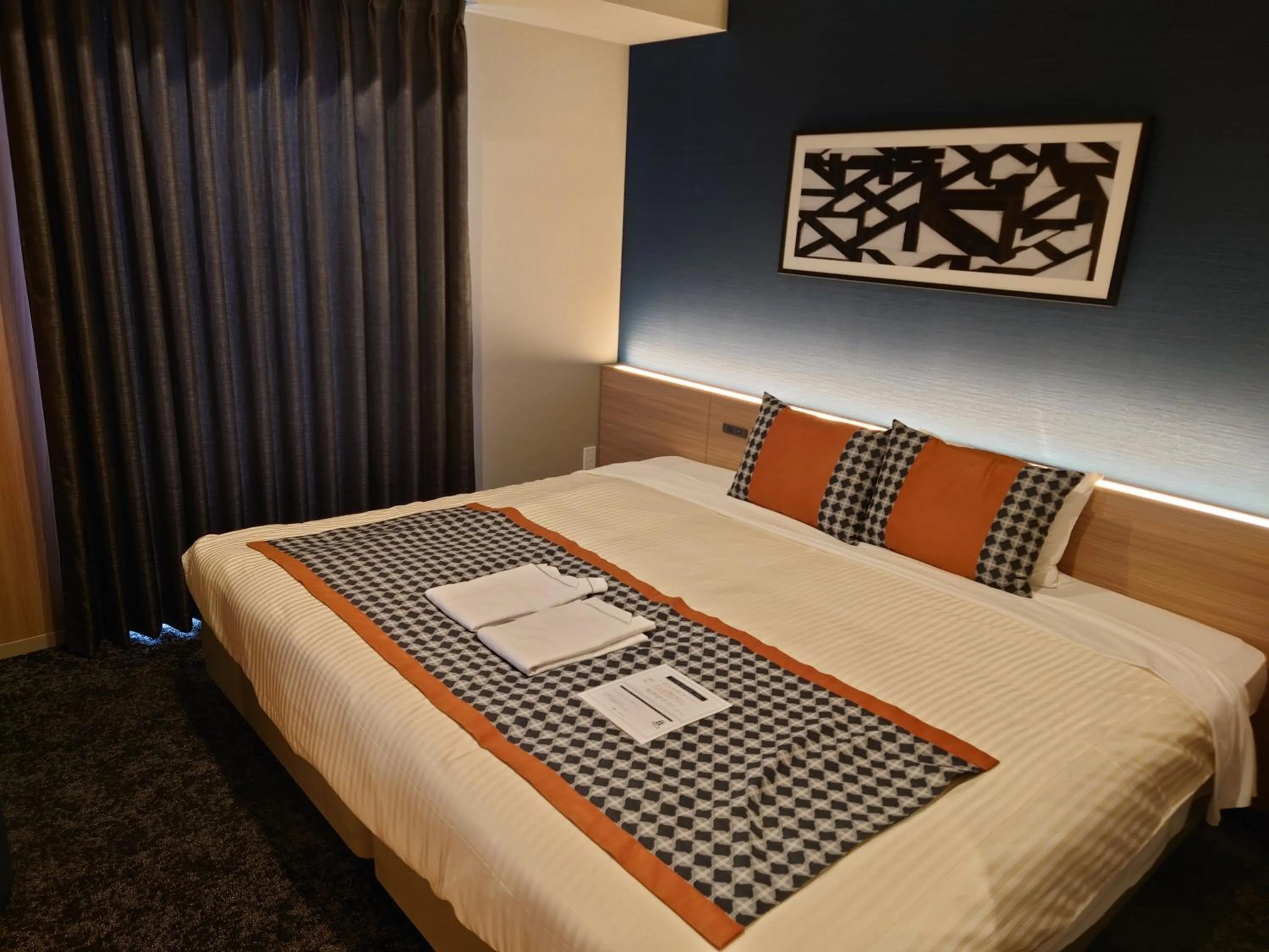 Bed in hotel MONday Asakusa