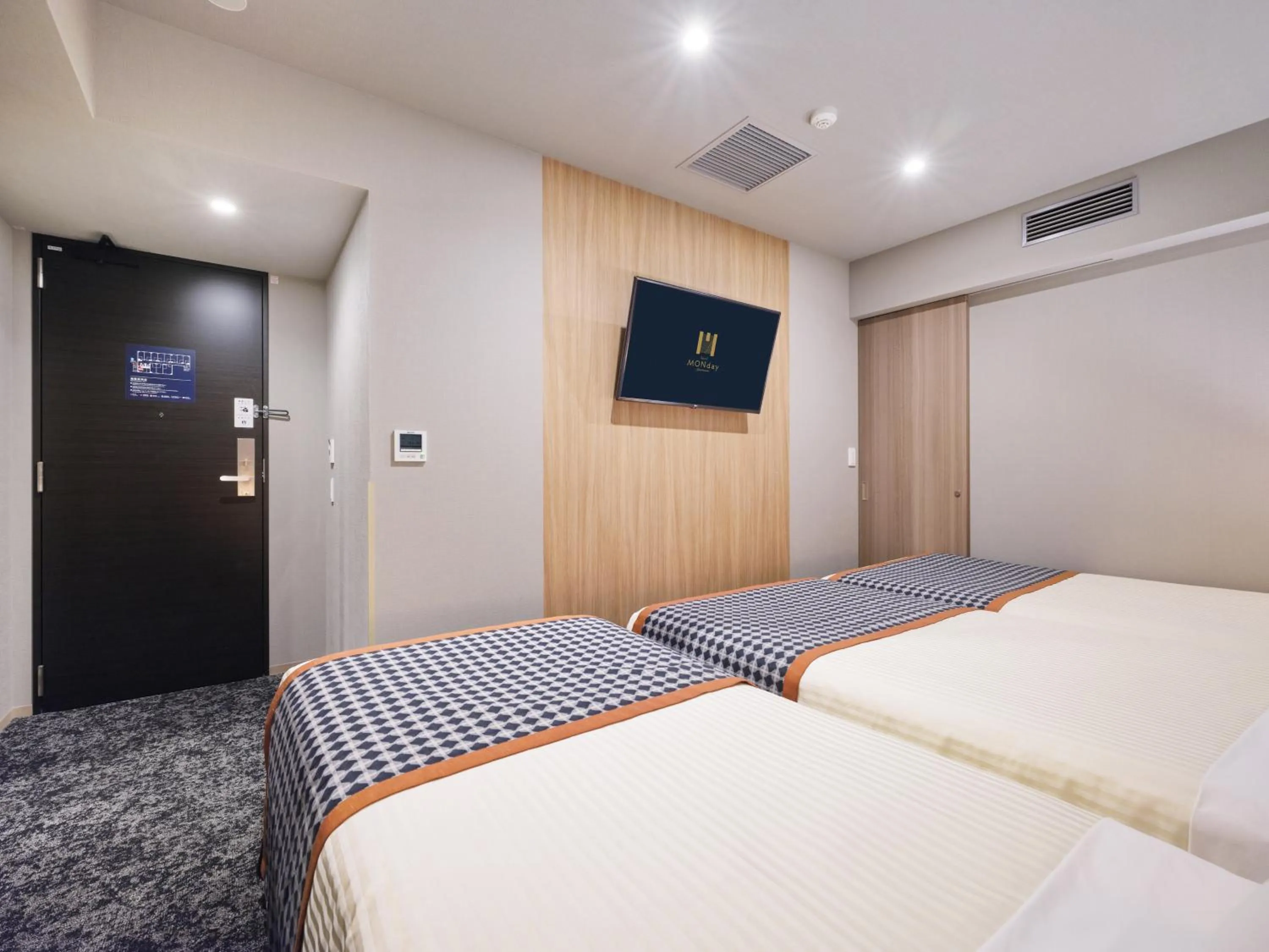 Bed in hotel MONday Asakusa