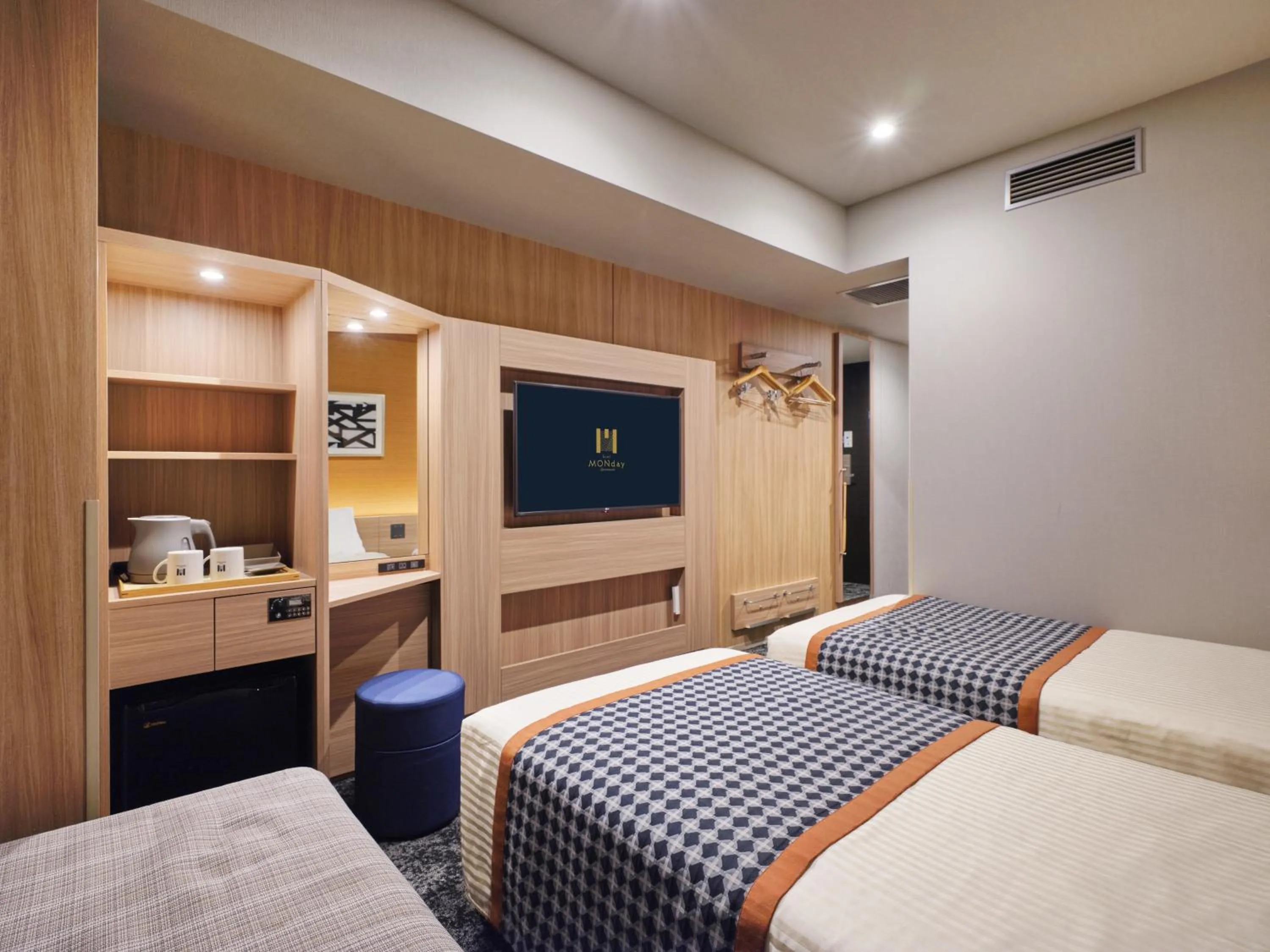 Bed in hotel MONday Asakusa